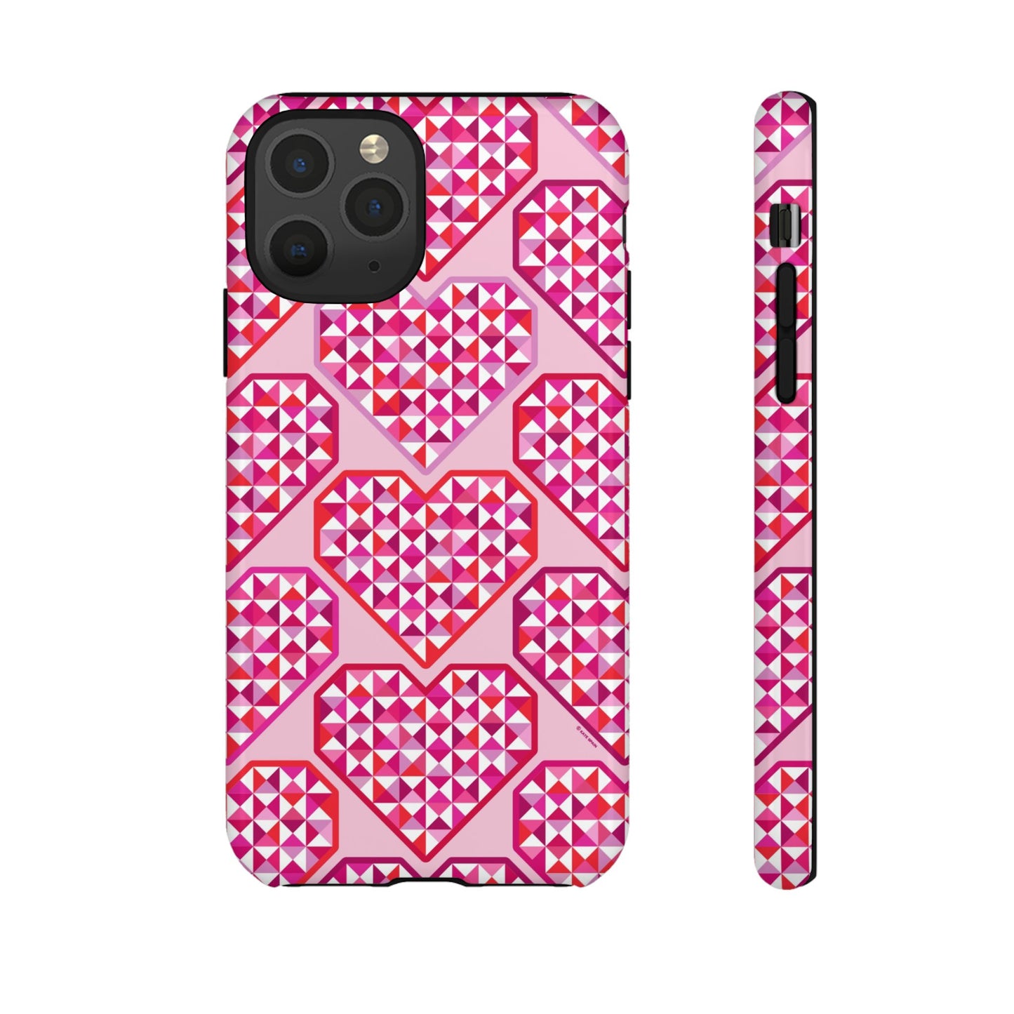 Pink Pyramid Heart iPhone Tough Case