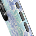 Nantucket Hydrangea MagSafe iPhone Case – full pattern close-up of periwinkle hydrangea print