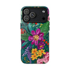 Posy MagSafe iPhone 17 Pro Max Case – Glossy | teal, purple, magenta, yellow botanical wildflower print
