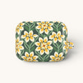 Modern Dahlia Green + Yellow AirPods Case