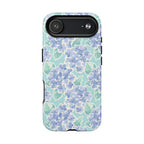 Nantucket Hydrangea MagSafe iPhone Phone Case – Matte | periwinkle, sky blue, mint hydrangea floral print