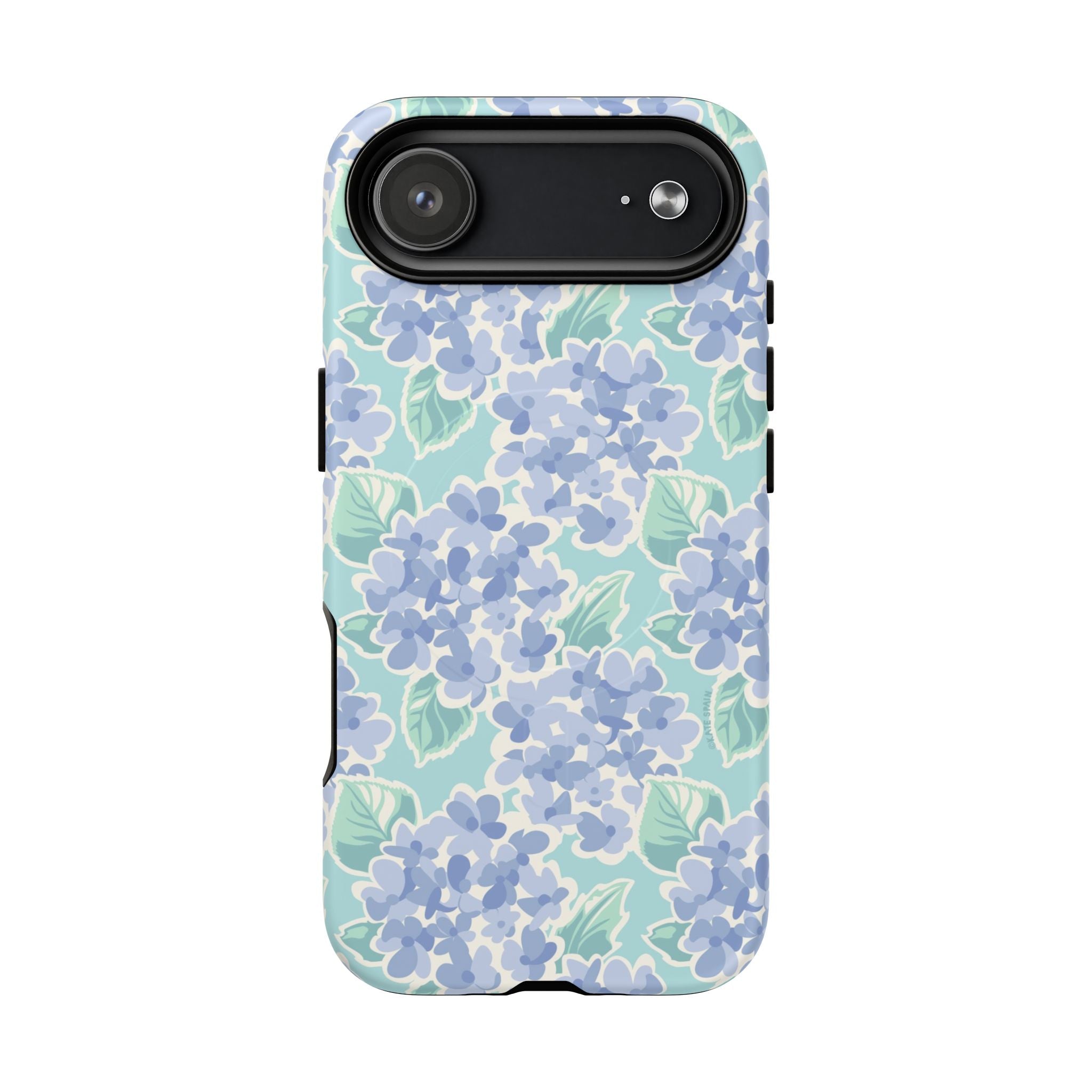 Nantucket Hydrangea MagSafe iPhone Phone Case – Matte | periwinkle, sky blue, mint hydrangea floral print