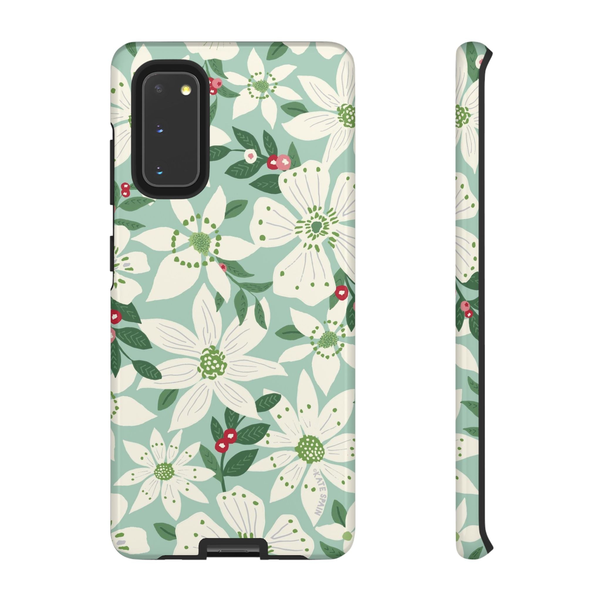 Gardenia Samsung Galaxy S20 Case – Glossy | white, cream, green gardenia botanical print