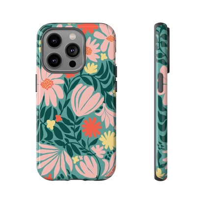 Botanica iPhone Tough Case Teal iPhone 14 Pro Glossy
