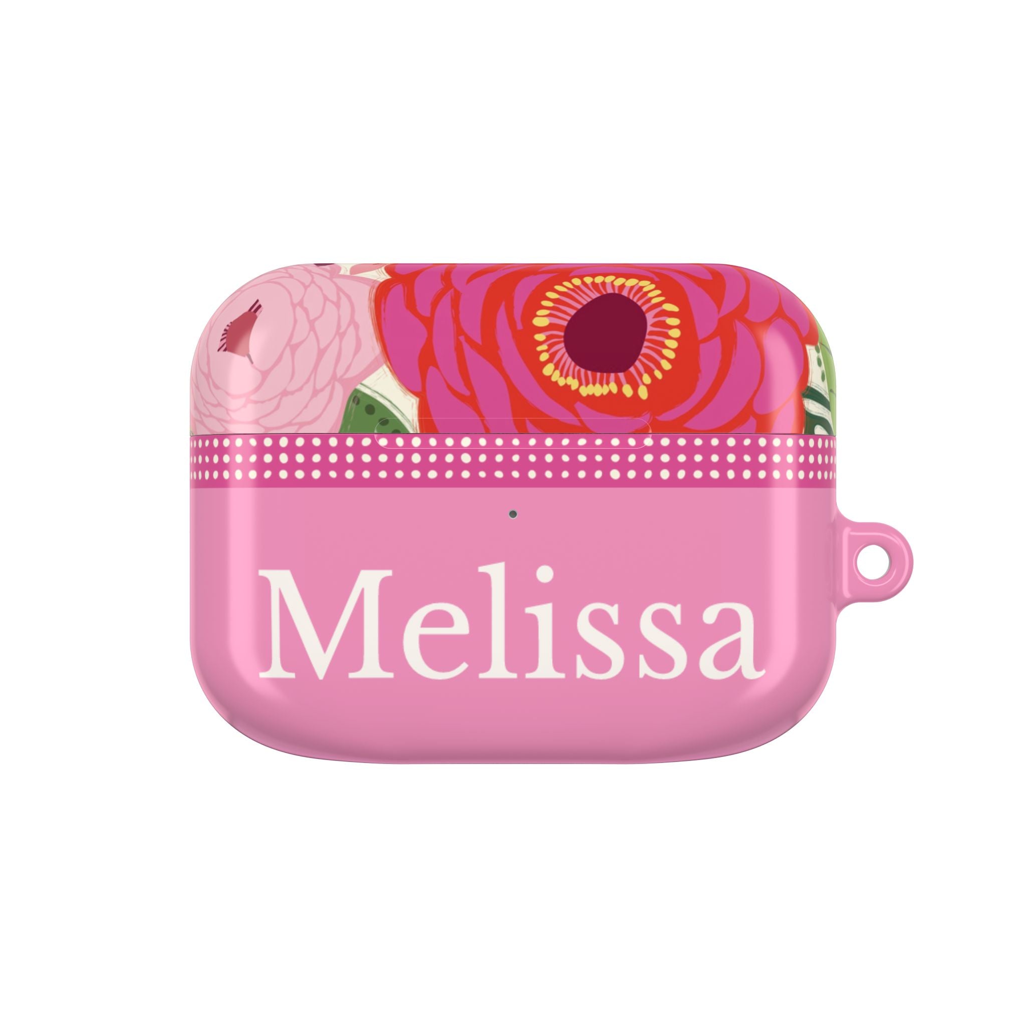 Bloomerie Fuchsia Personalized AirPods Case