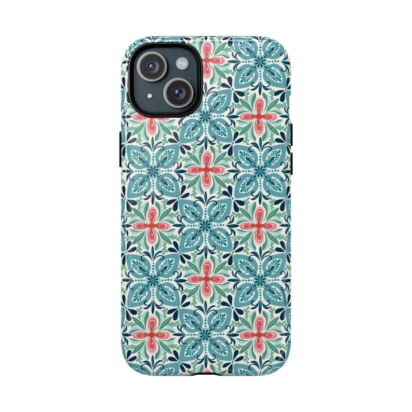 Stonecrop MagSafe iPhone Case - Floral Tile Geometric Pattern