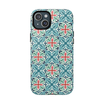 Stonecrop MagSafe iPhone Case - Floral Tile Geometric Pattern