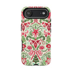 Wonderland Tough iPhone 17 Air Case – Matte | cream, red, green Christmas ornament damask print