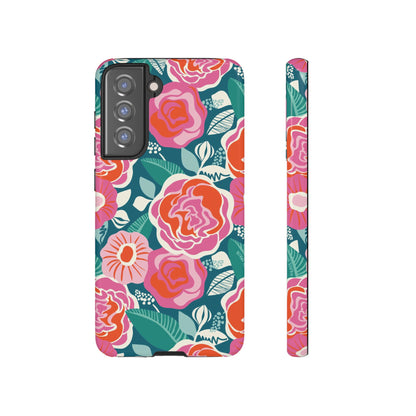 Tea Rose Teal Samsung Galaxy Tough Case