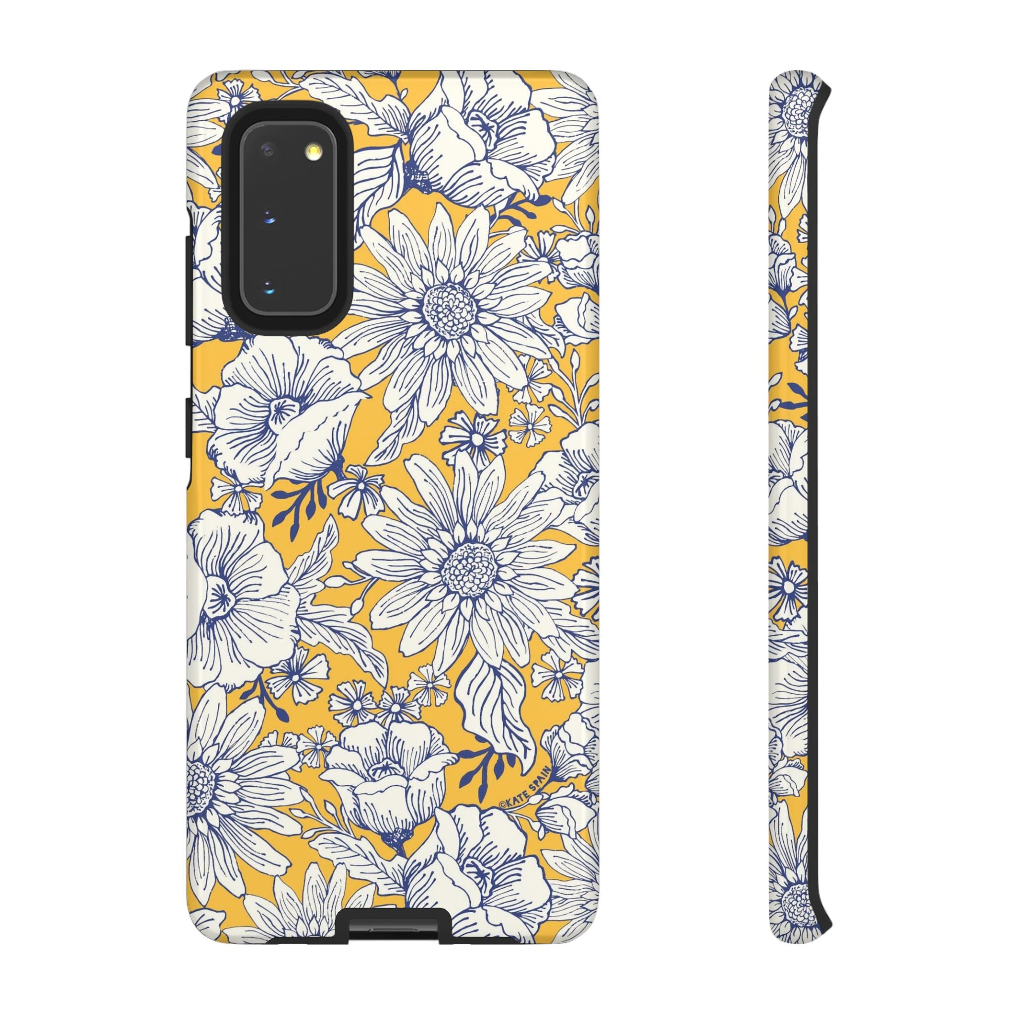 Luxury Jardin Samsung Galaxy S20 Case – Glossy | yellow, cream, blue botanical floral print