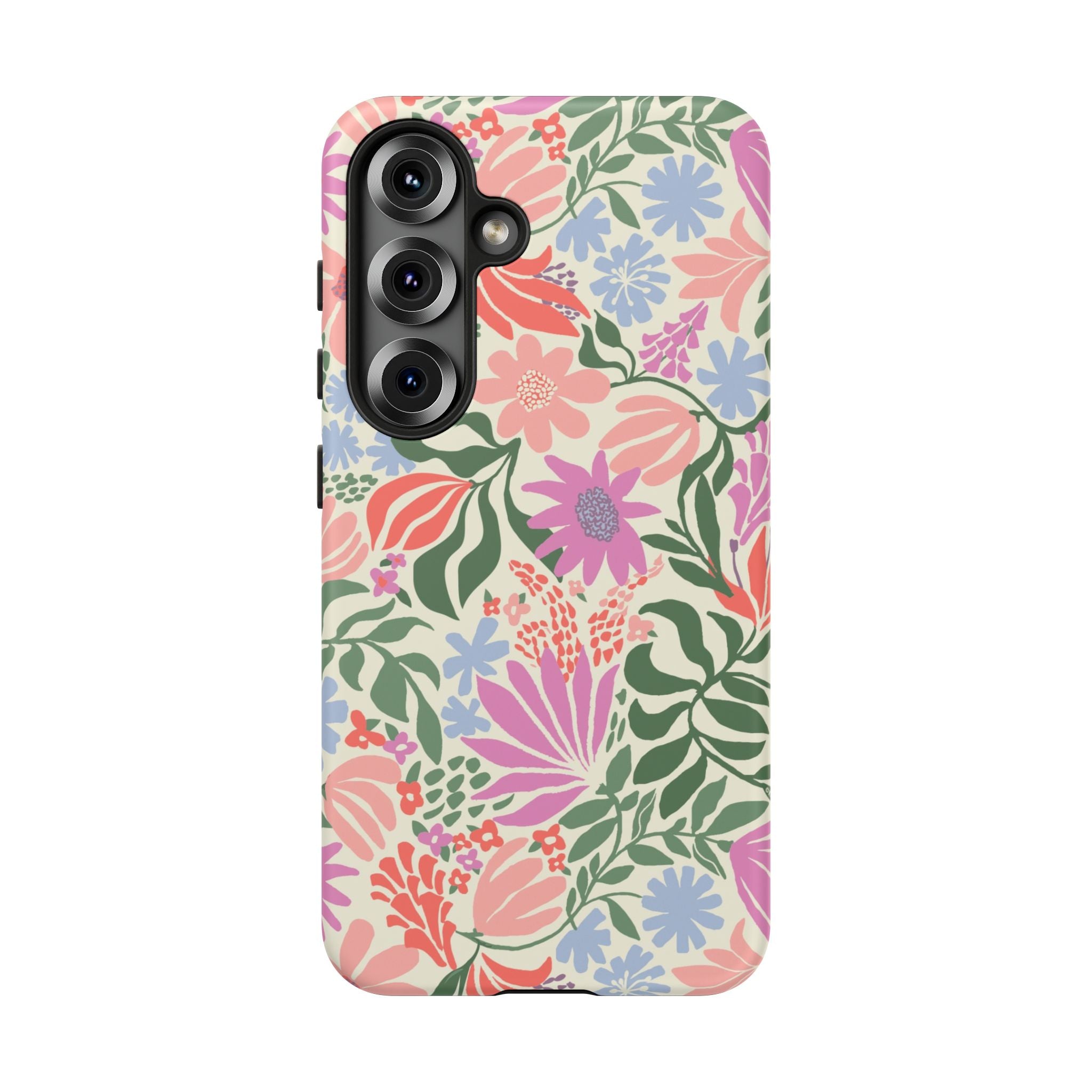Luxury Botanica Pastel Samsung Galaxy S25 Case – Matte | blush, lavender, sage pastel botanical wildflower print