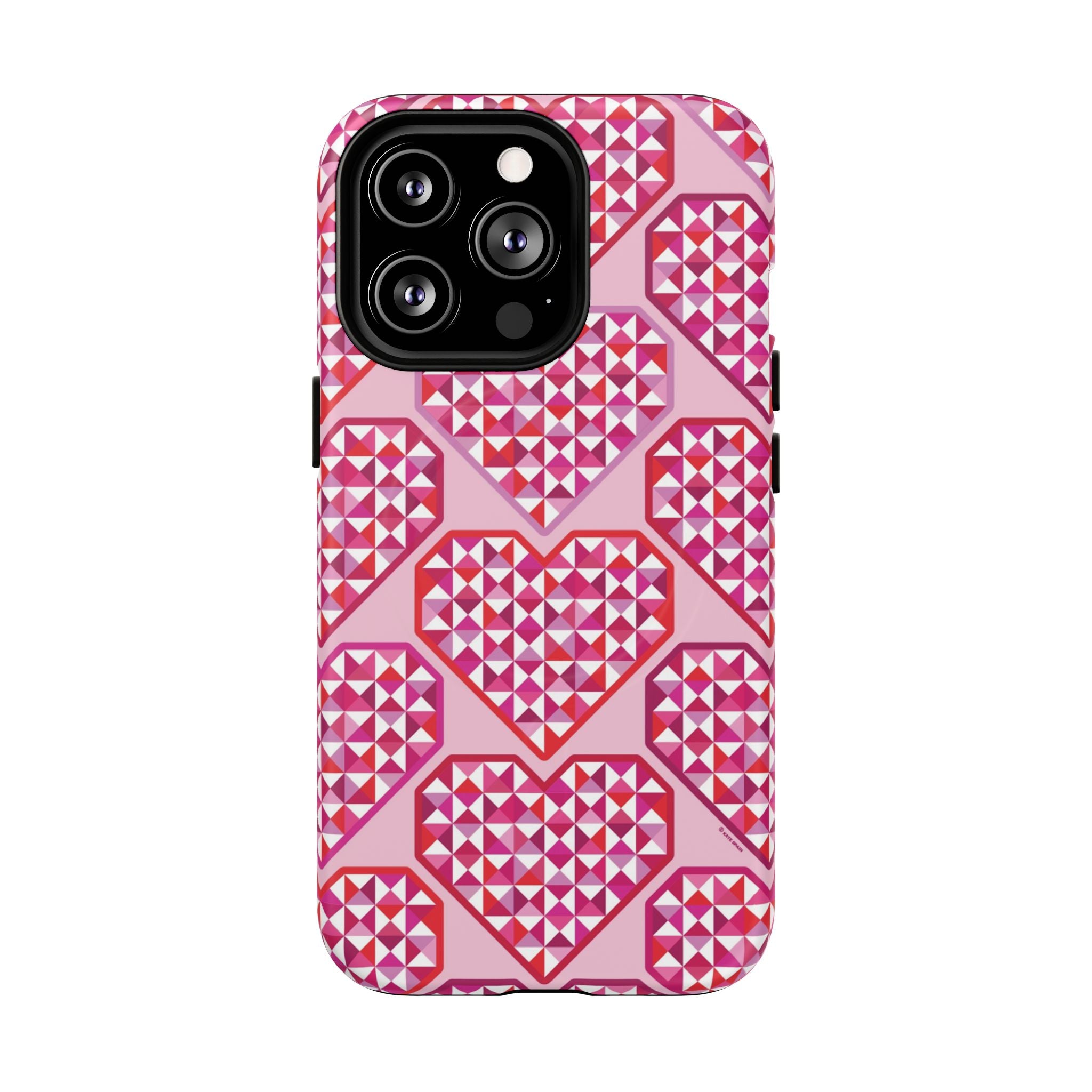 Pink Pyramid Heart MagSafe iPhone Case