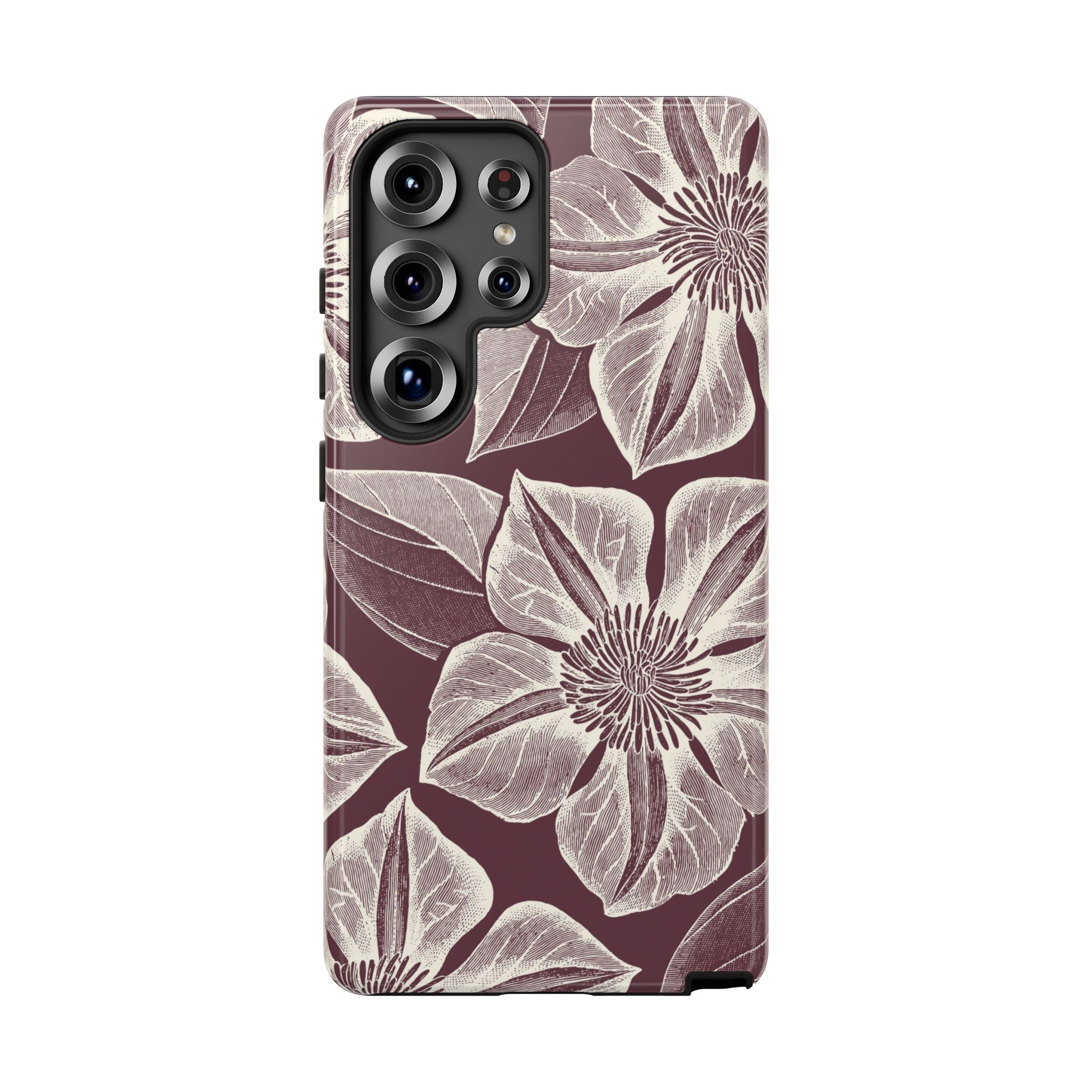 Vintage Bloom Burgundy Samsung Case