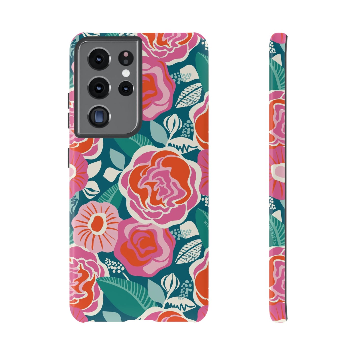 Tea Rose Teal Samsung Galaxy Tough Case