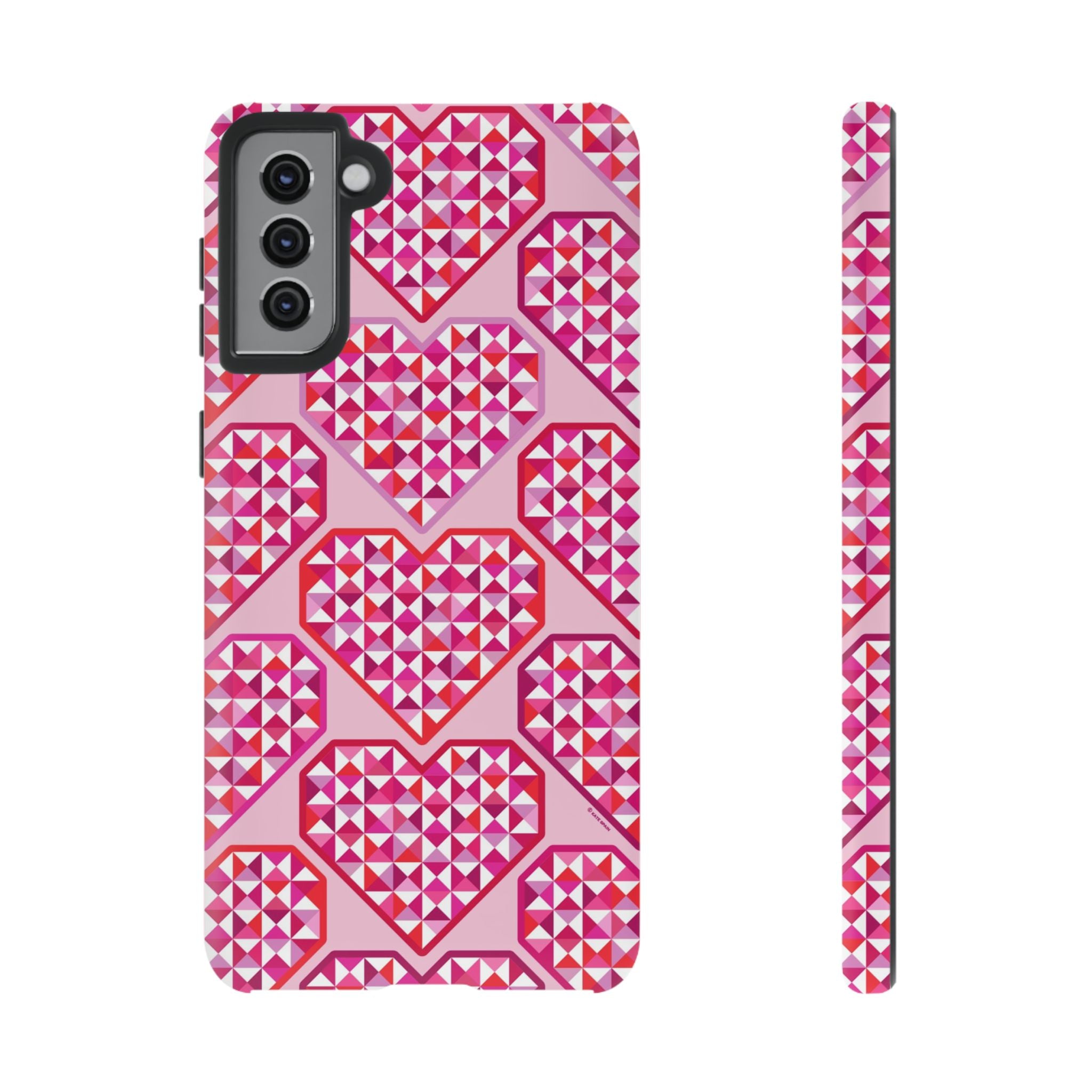 Pink Pyramid Heart Samsung Case