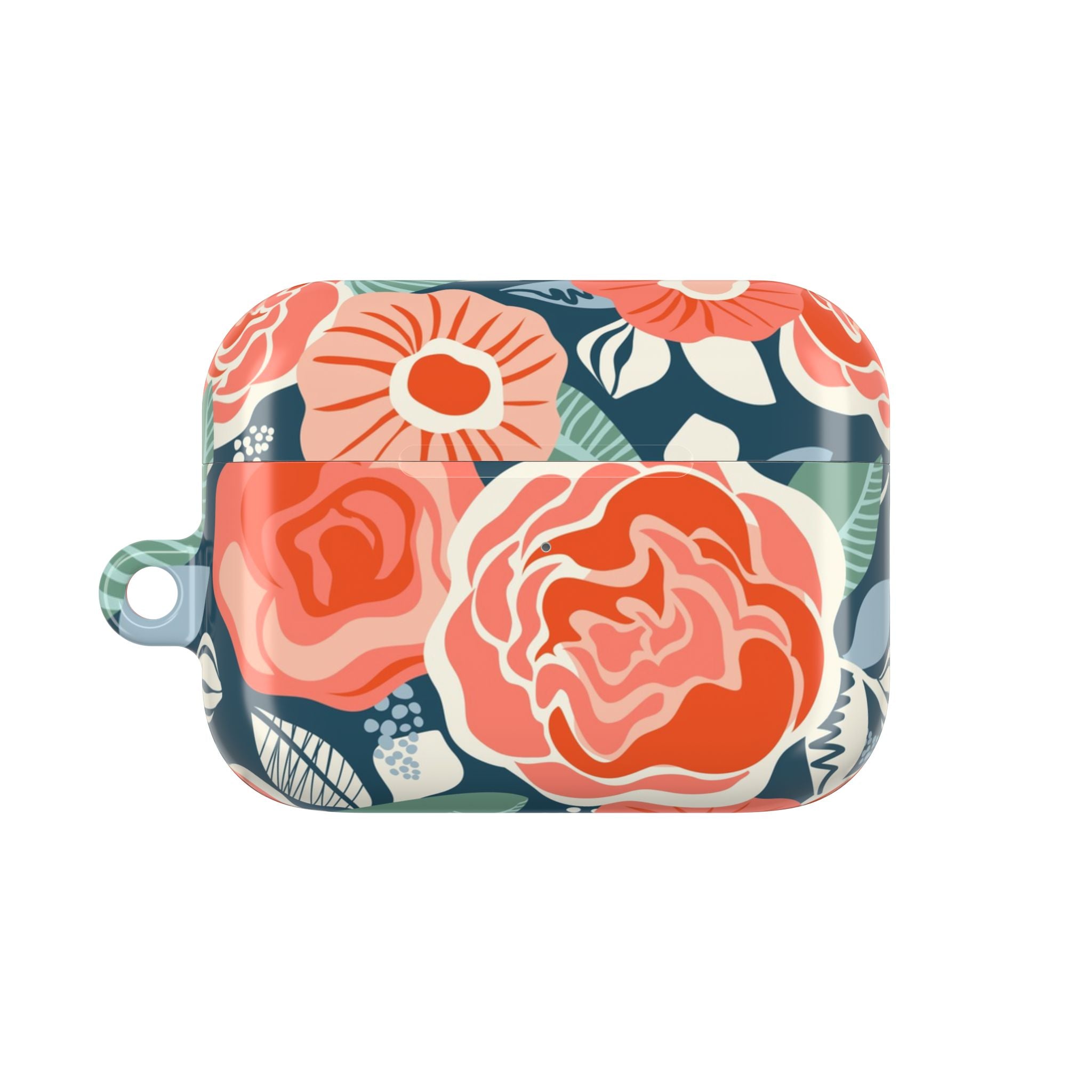 Tea Rose Navy AirPods Case