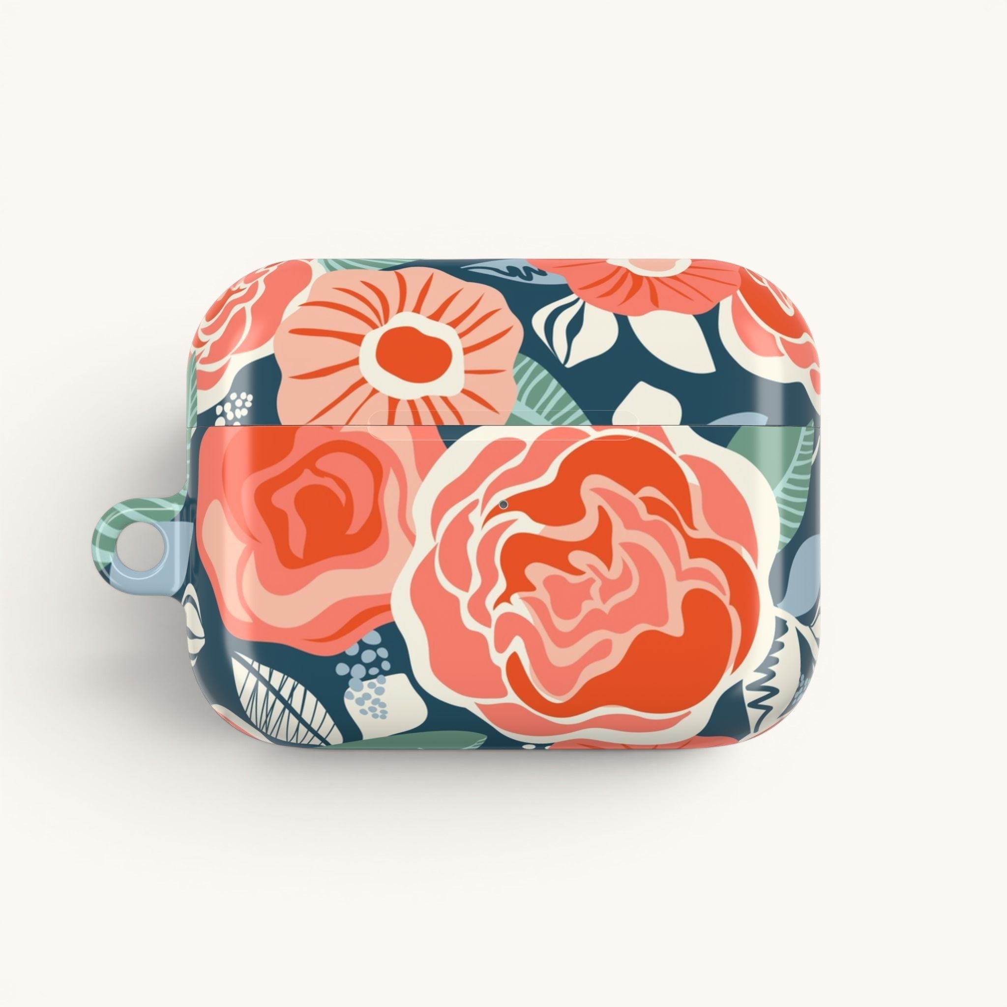 Tea Rose Navy AirPods Case