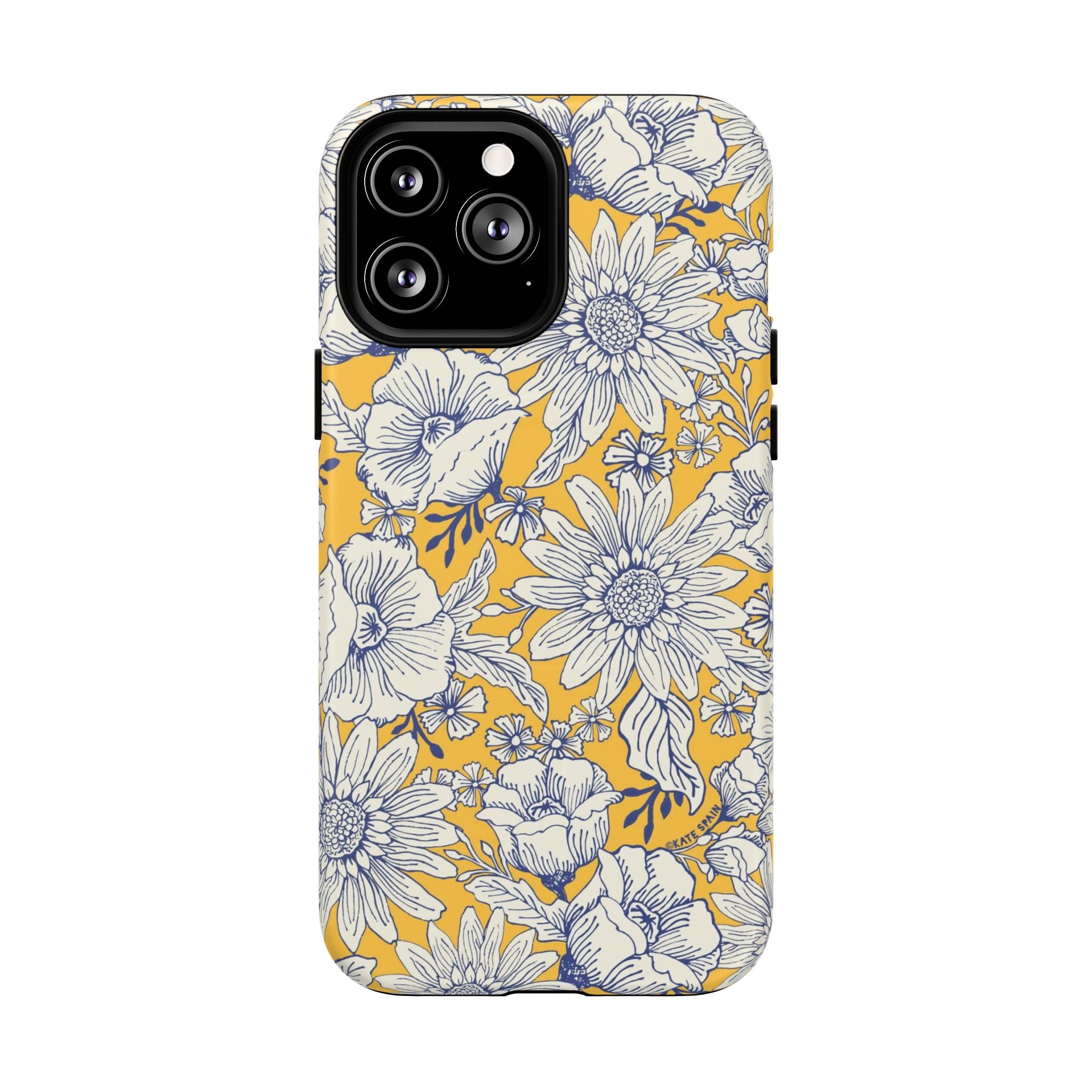 Jardin Yellow MagSafe iPhone 13 Pro Max Case – Matte | yellow and cream botanical garden print