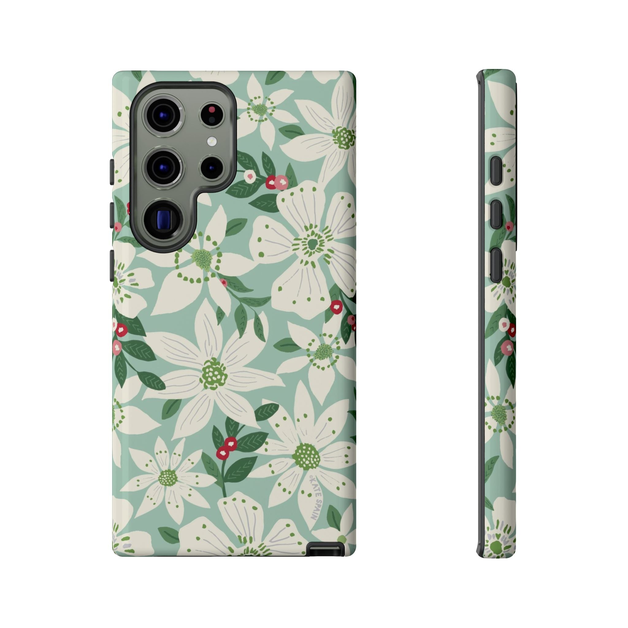 Gardenia Samsung Galaxy S23 Ultra Case – Glossy | white, cream, green gardenia botanical print