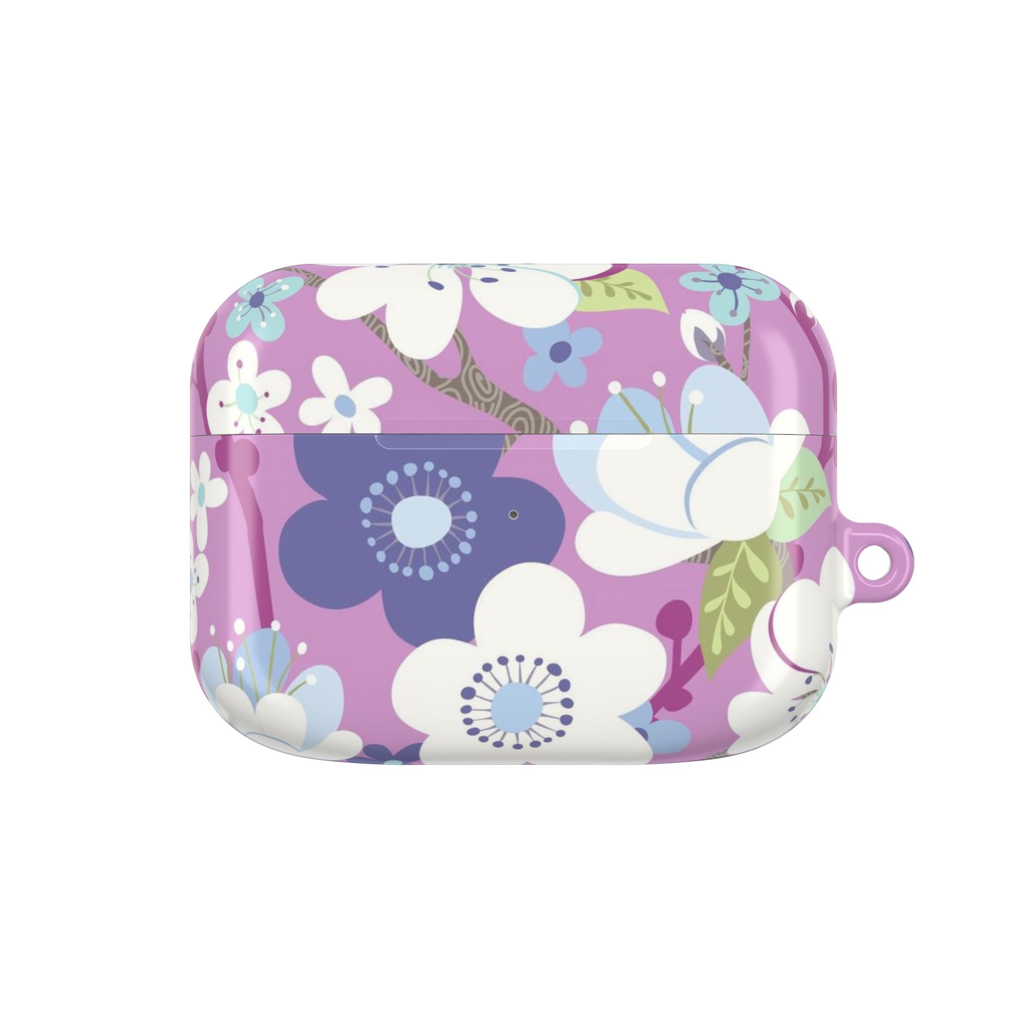 Purple Cherry Blossom AirPods Case