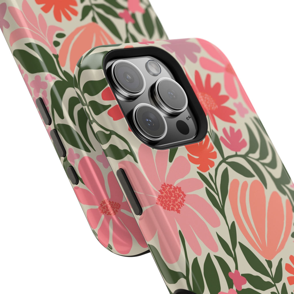 Botanica MagSafe iPhone 16 Pro Max Case – exploded side view showing close-up of camera and buttons.