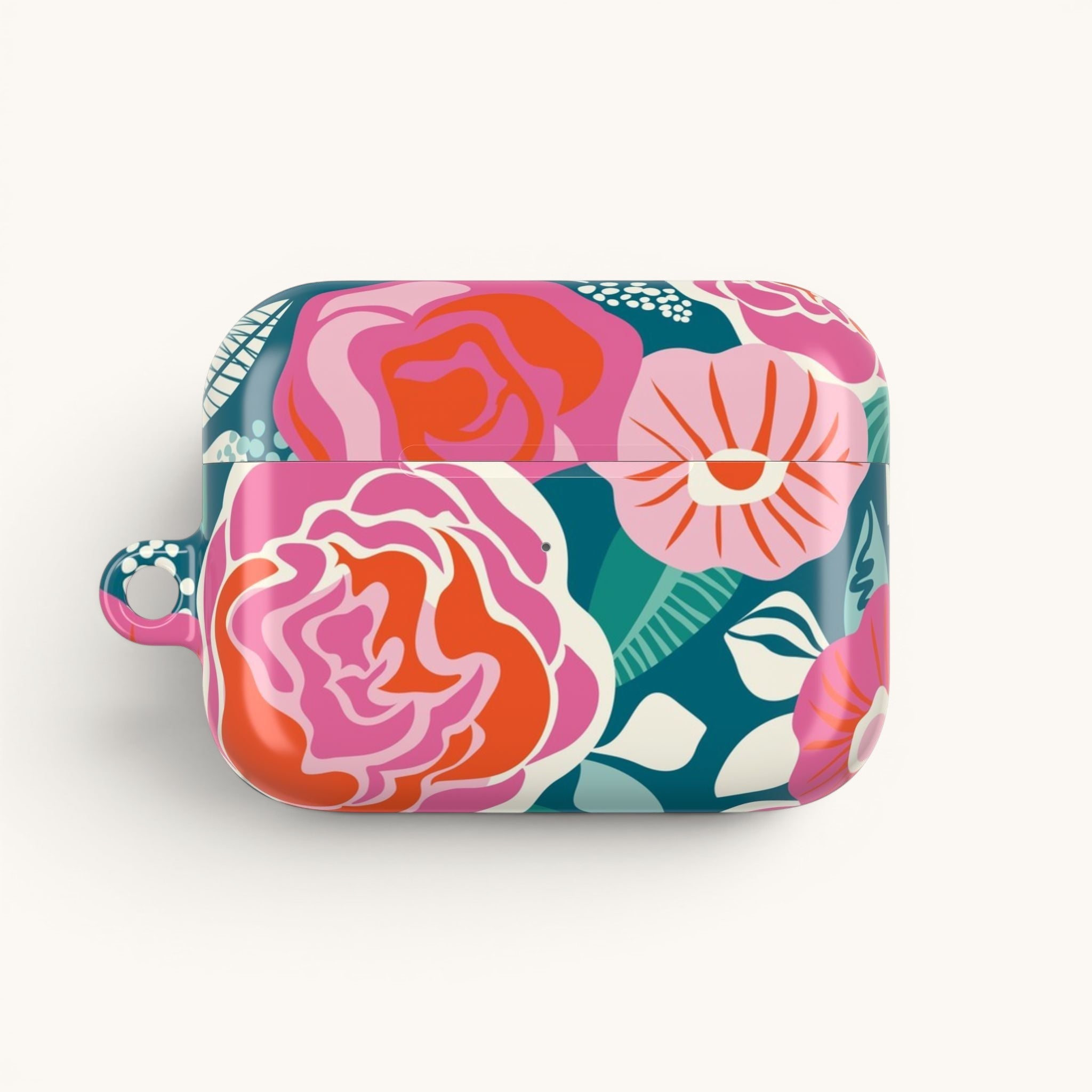 Tea Rose Teal AirPods Case