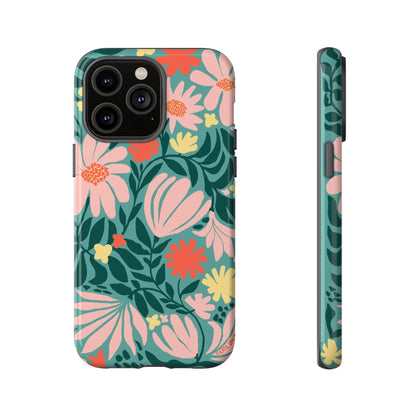 Botanica iPhone Tough Case Teal iPhone 14 Pro Max Glossy