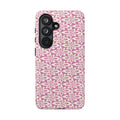 Lily Rose Samsung Galaxy S25 Ultra Matte case — graphic white lily print on soft rose — botanical phone case by Kate Spain