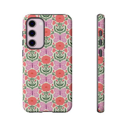 Mariposa Samsung Case - Pink Butterfly Nature Design