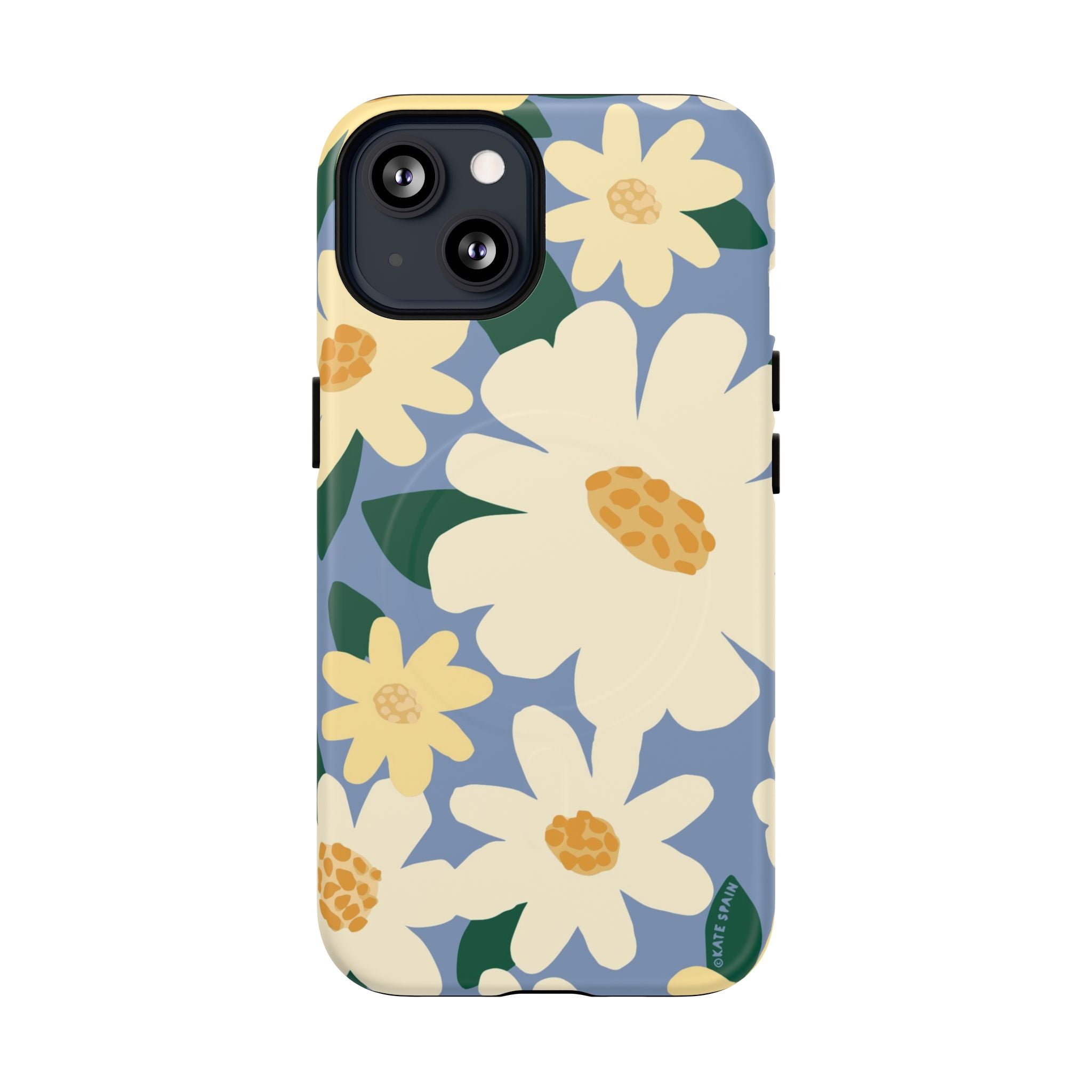 Chamomile MagSafe iPhone 13 Case – Matte | periwinkle, cream, yellow botanical daisy floral print