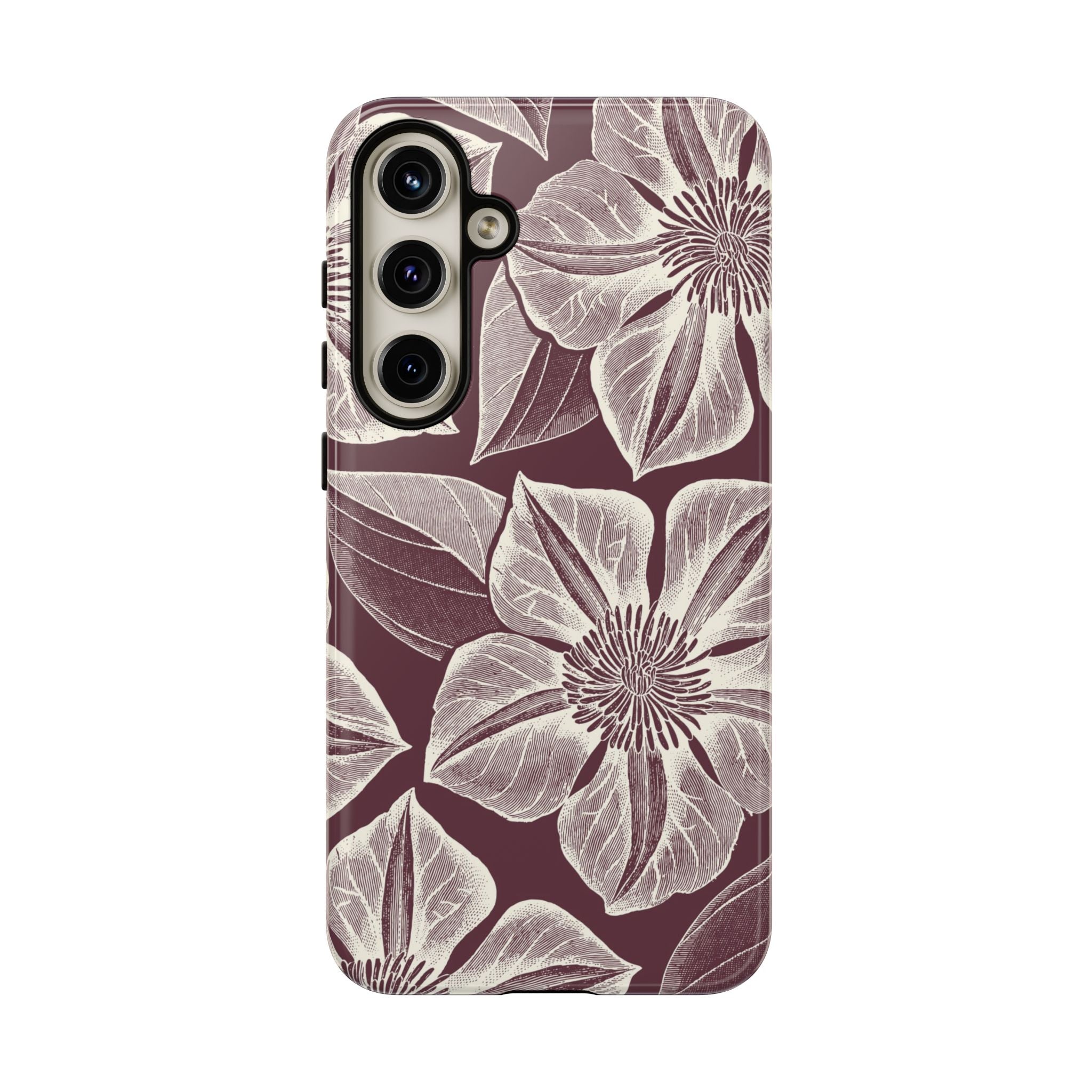 Vintage Bloom Burgundy Samsung Case