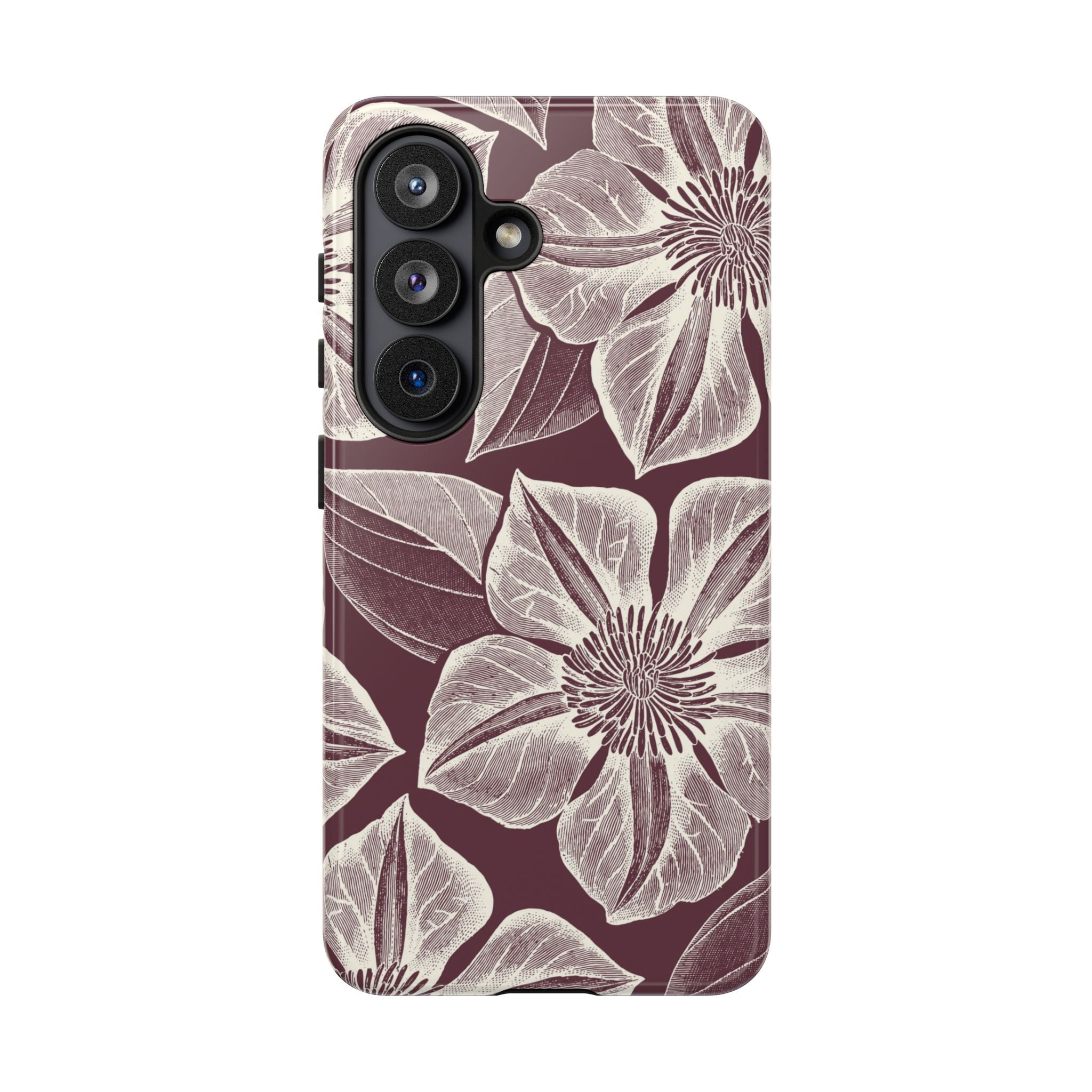 Vintage Bloom Burgundy Samsung Case