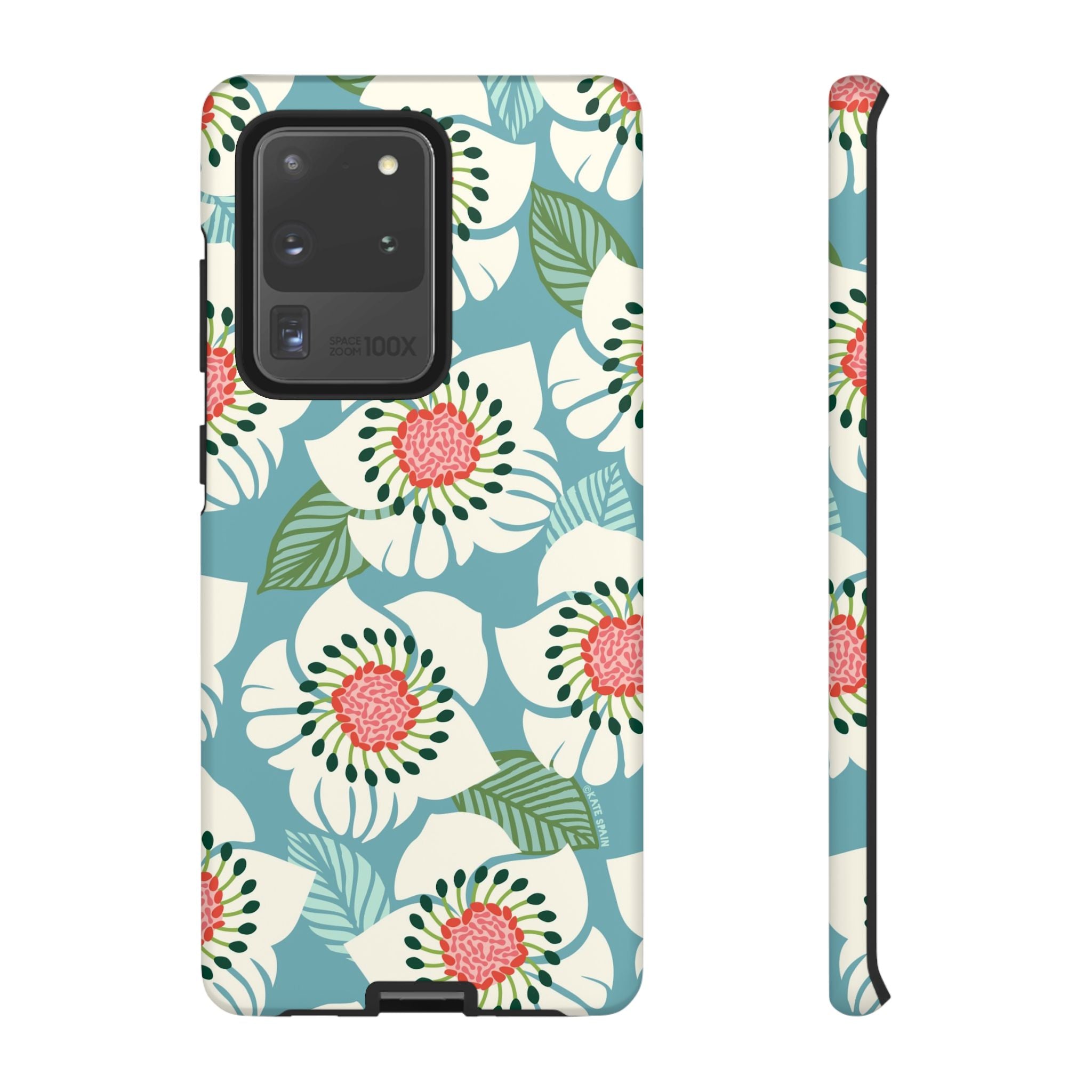 Artistic Panache Samsung Galaxy S20 Ultra Case – Matte | sky blue, pale cream, pink anemone floral print