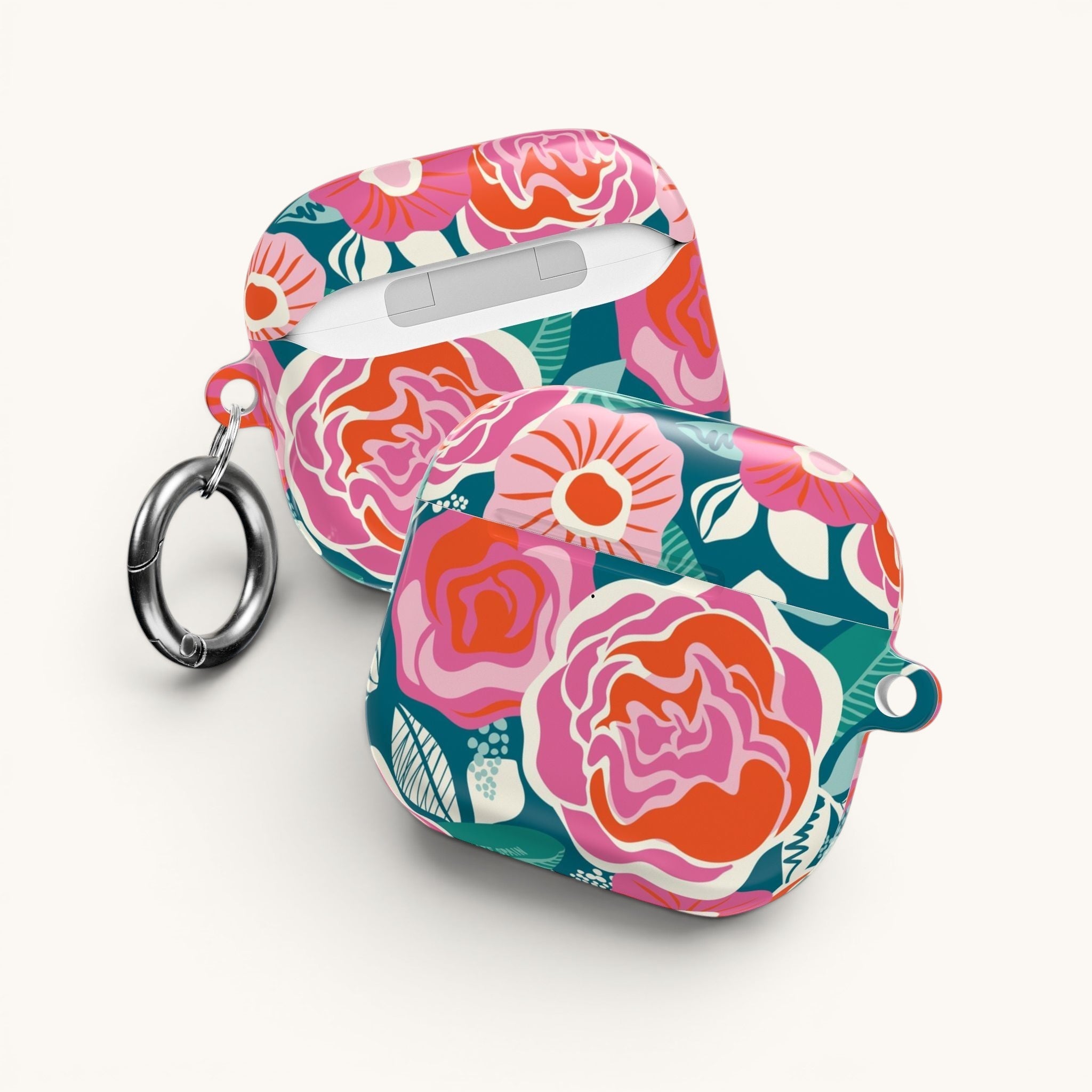 Tea Rose Teal AirPods Case