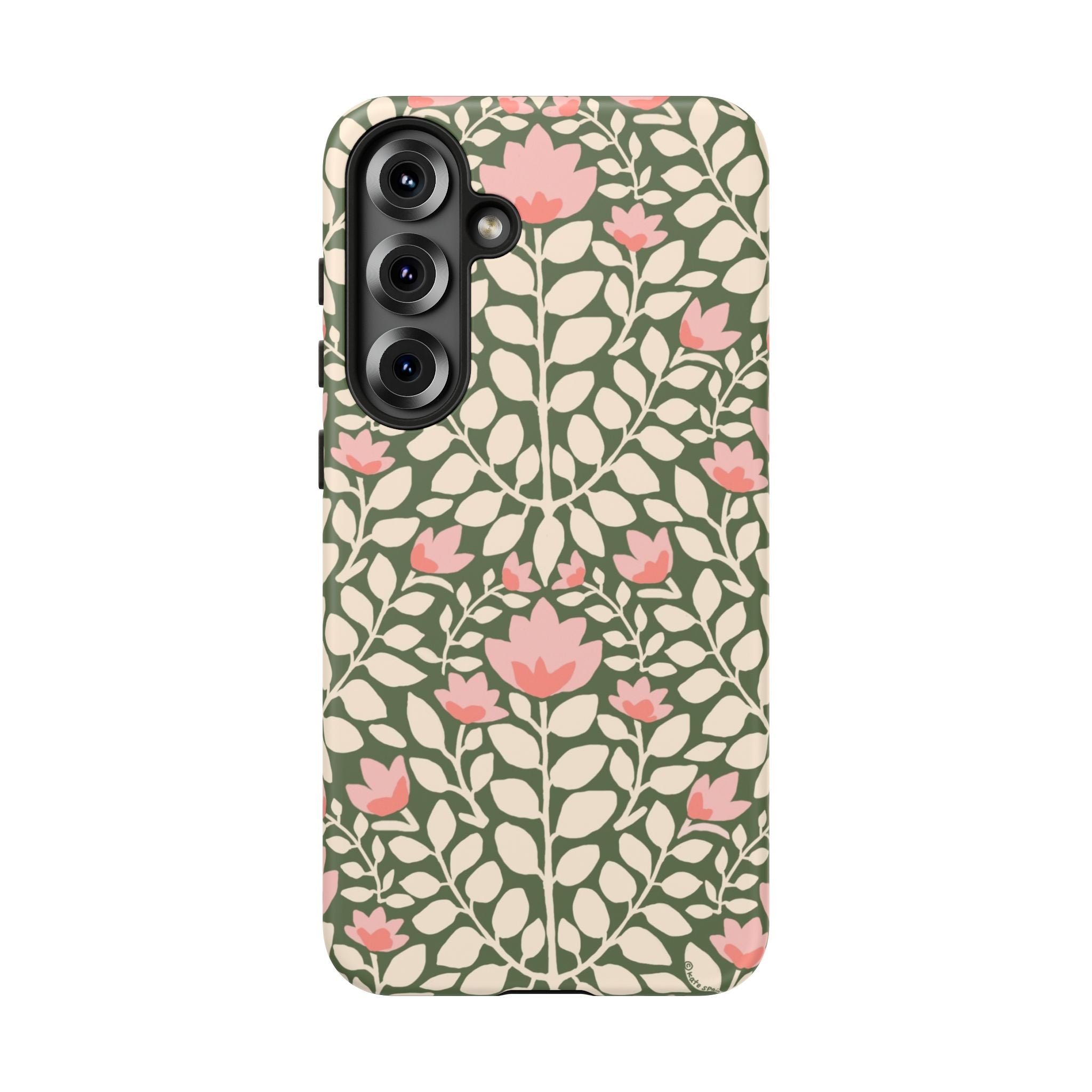 Wild Vines Samsung Galaxy S25 Plus Case – Matte | green, cream, blush botanical vine floral print