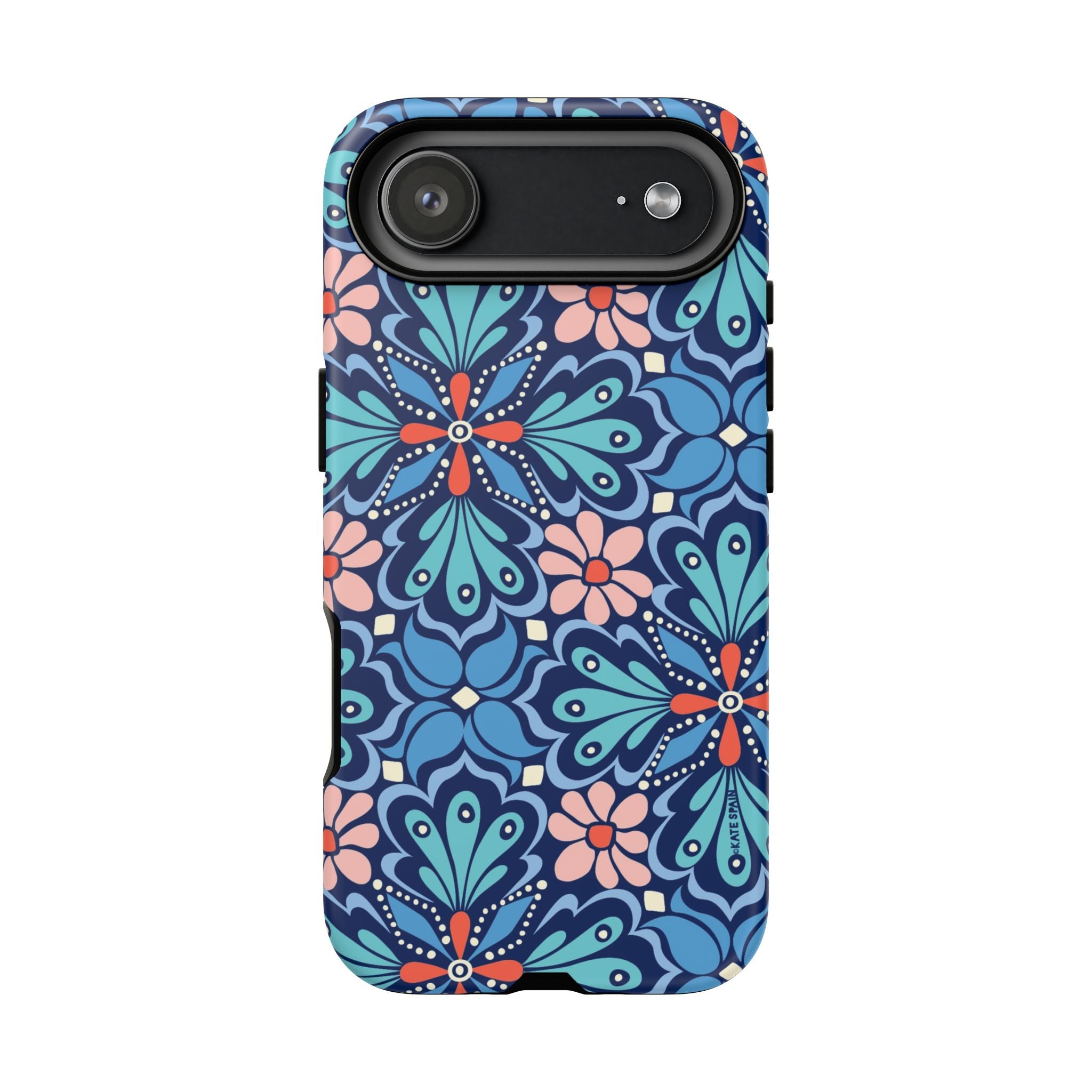 Bolero Tough iPhone 17 Air Case – Matte | navy, cobalt, blush geometric medallion floral print