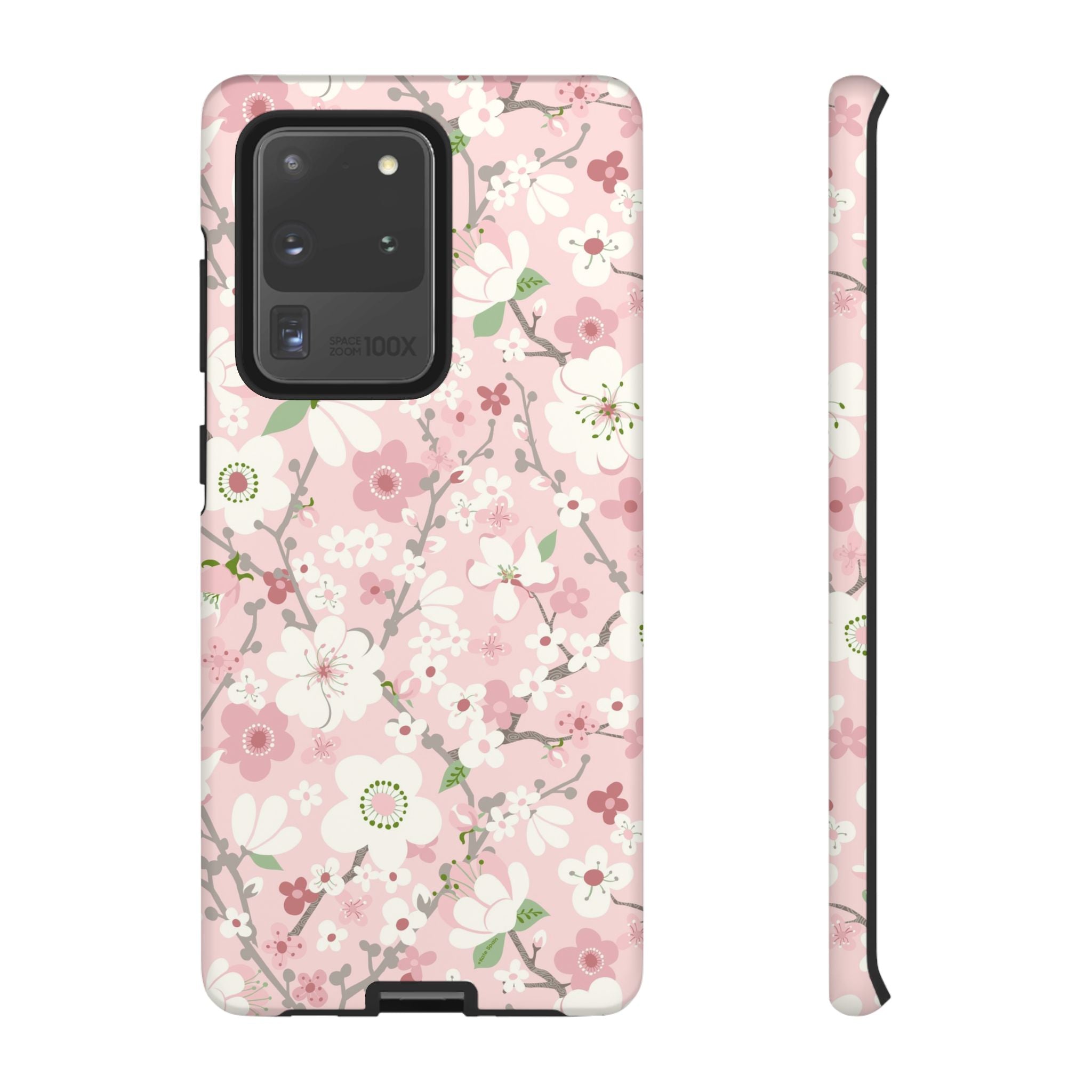 Luxury Pink Cherry Blossom Samsung Galaxy S20 Ultra Case – Matte | pink, white, cherry blossom floral print