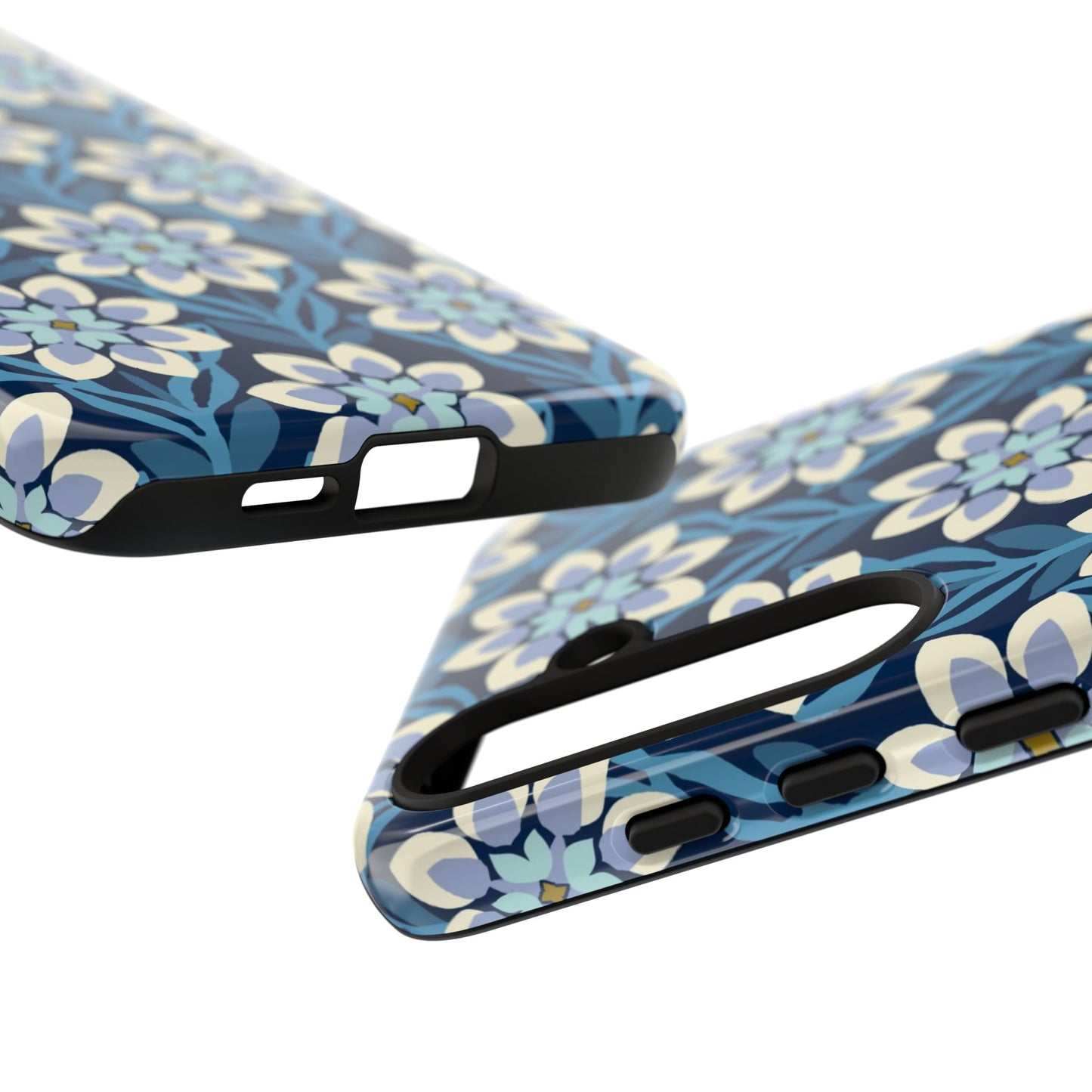 Modern Dahlia Samsung Case - Navy Allover Pattern
