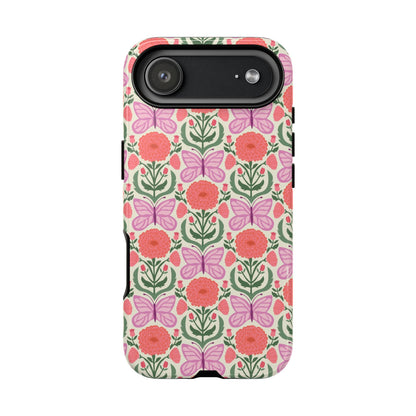 Pink Butterfly iPhone Case - Nature Inspired Design