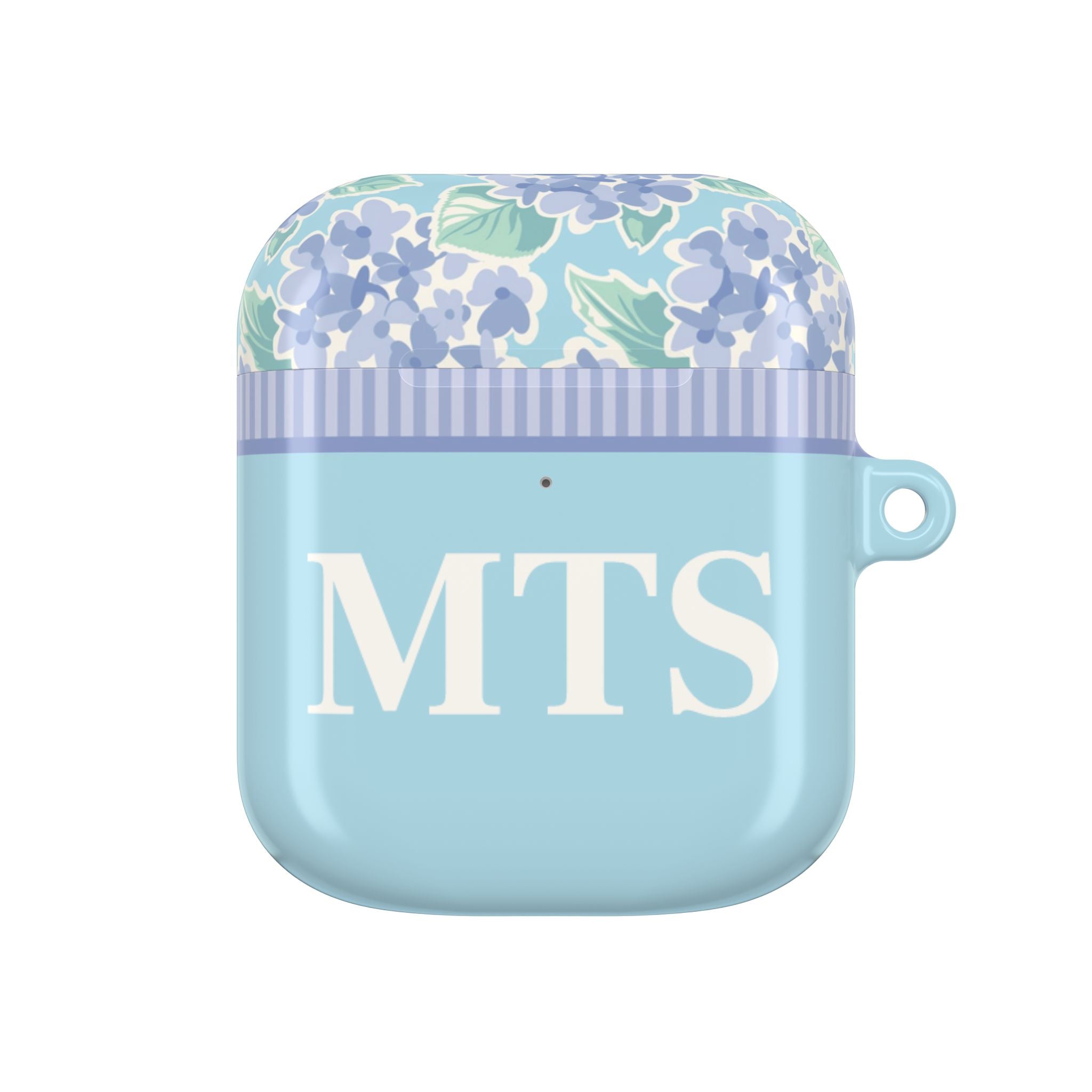 Nantucket Hydrangea Personalized AirPods Case