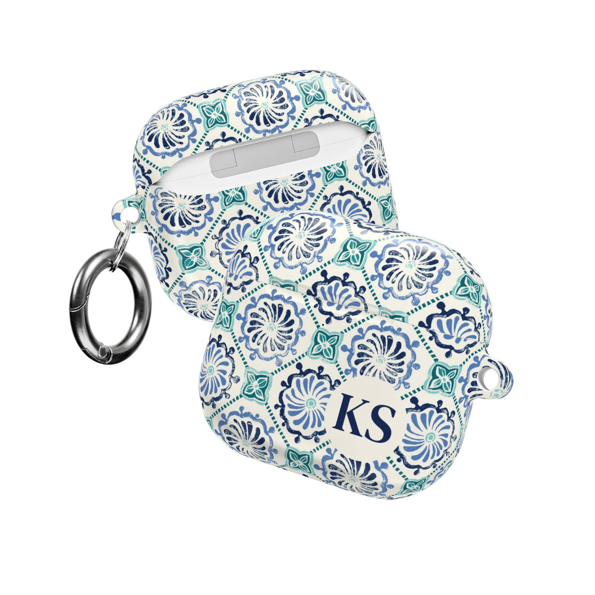 Horizon Blue Tile Personalized AirPods Case