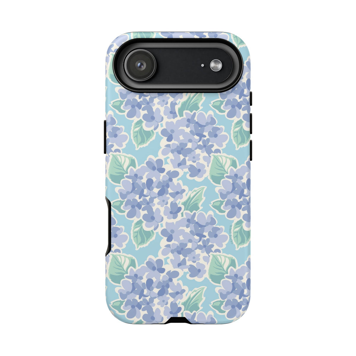 Nantucket Hydrangea Tough iPhone 17 Air Case – Matte | periwinkle, sky blue, mint hydrangea floral print