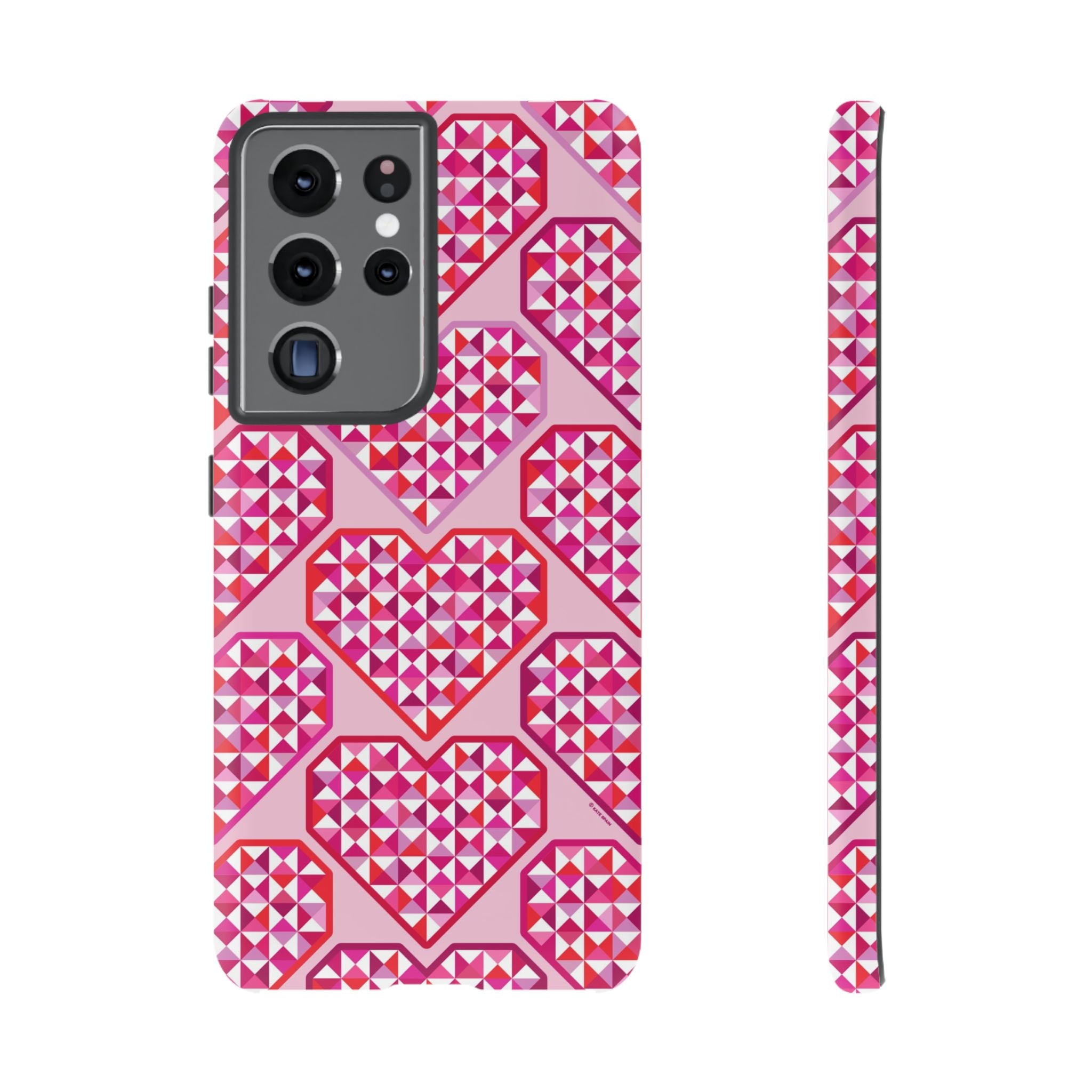 Pink Pyramid Heart Samsung Case