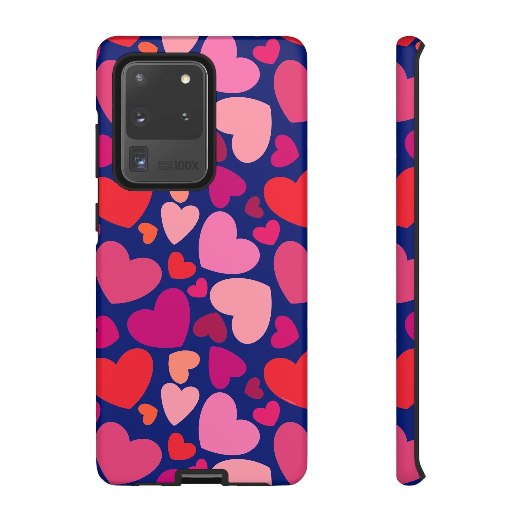 Hearts Samsung Galaxy S20 Ultra Case – Matte | navy, pink, blush, red heart print