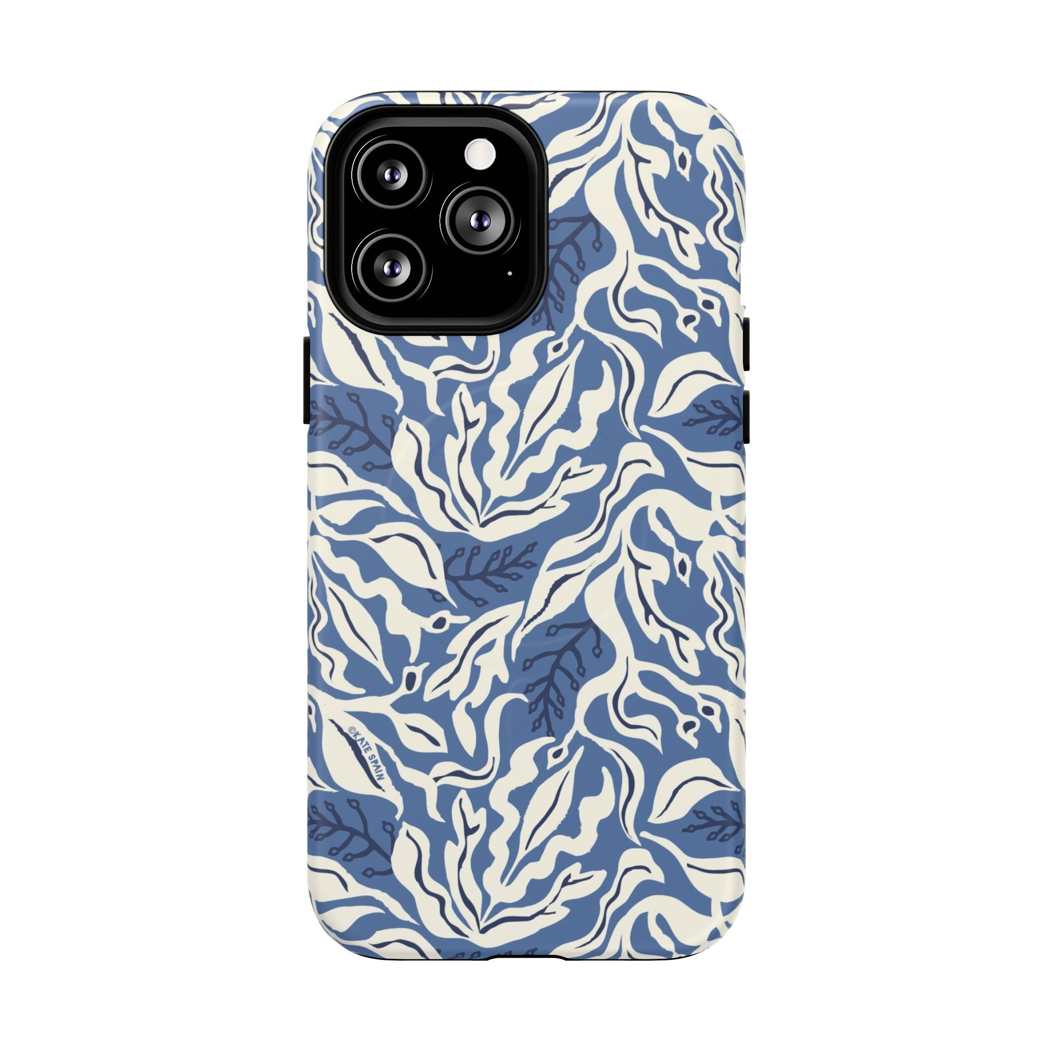 Ocean Tides MagSafe iPhone 13 Pro Max Case – Matte | blue and white tidal bed ocean print
