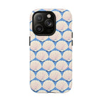 Seashells MagSafe iPhone 14 Pro Case – Matte | periwinkle, cream, blush scallop shell print