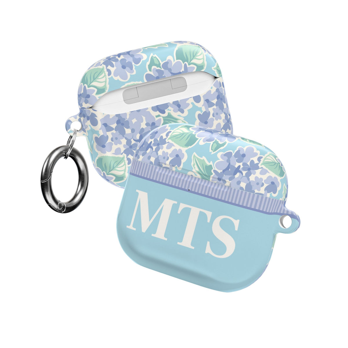 Nantucket Hydrangea Personalized AirPods Case