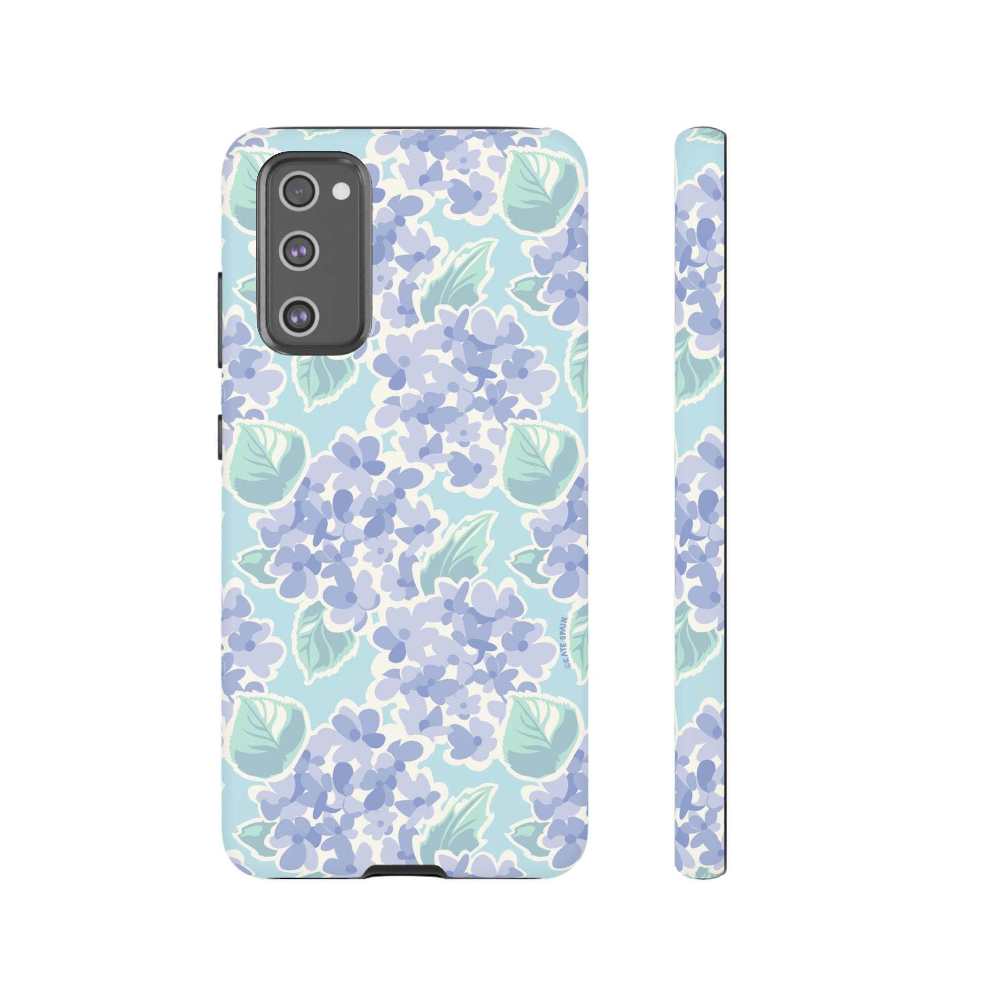 Luxury Nantucket Hydrangea Samsung Galaxy S20 FE Case – Matte | white, lavender, mint watercolor hydrangea print