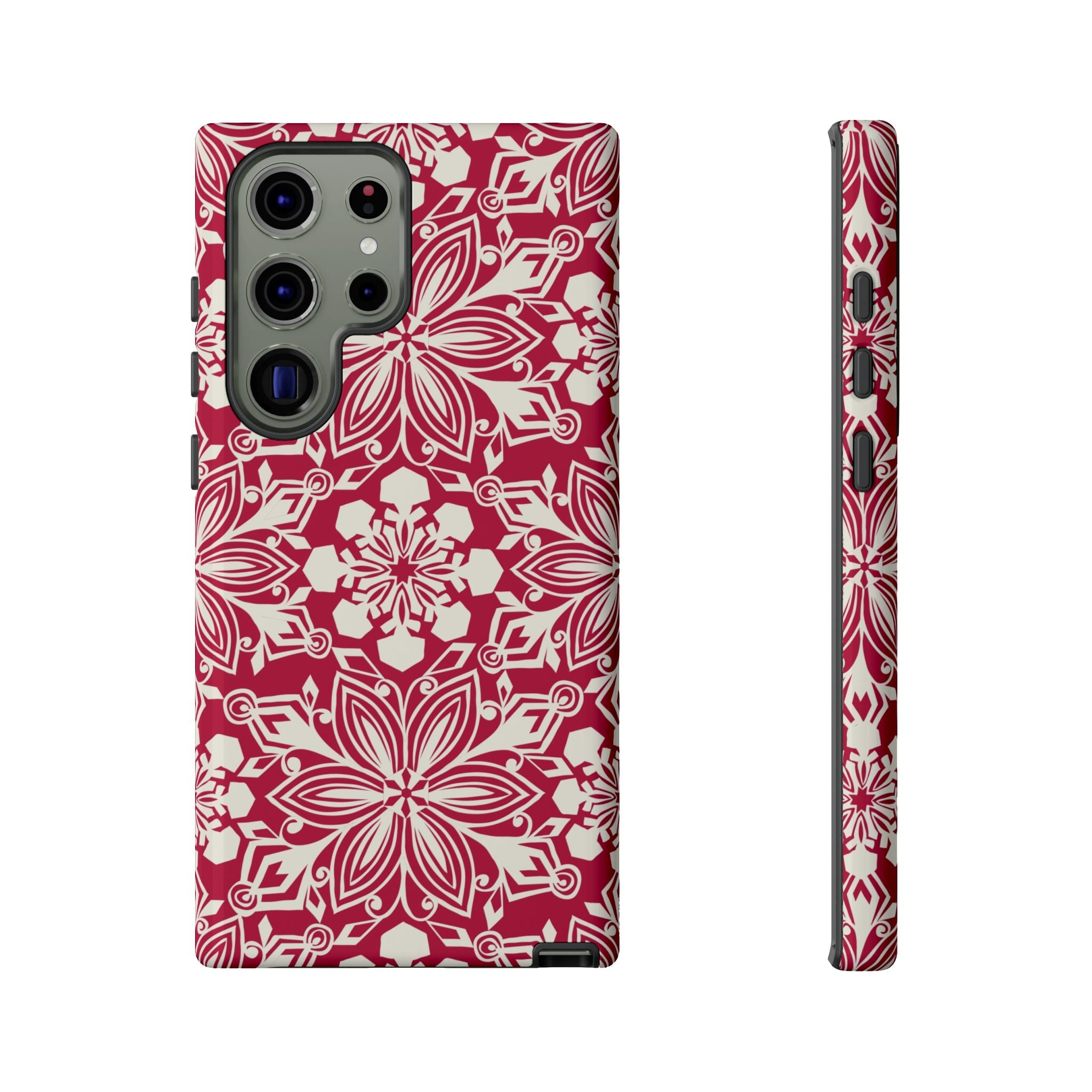 Snowfall Paper Cut Snowflake Samsung Tough Case Samsung Galaxy S23 Ultra Glossy