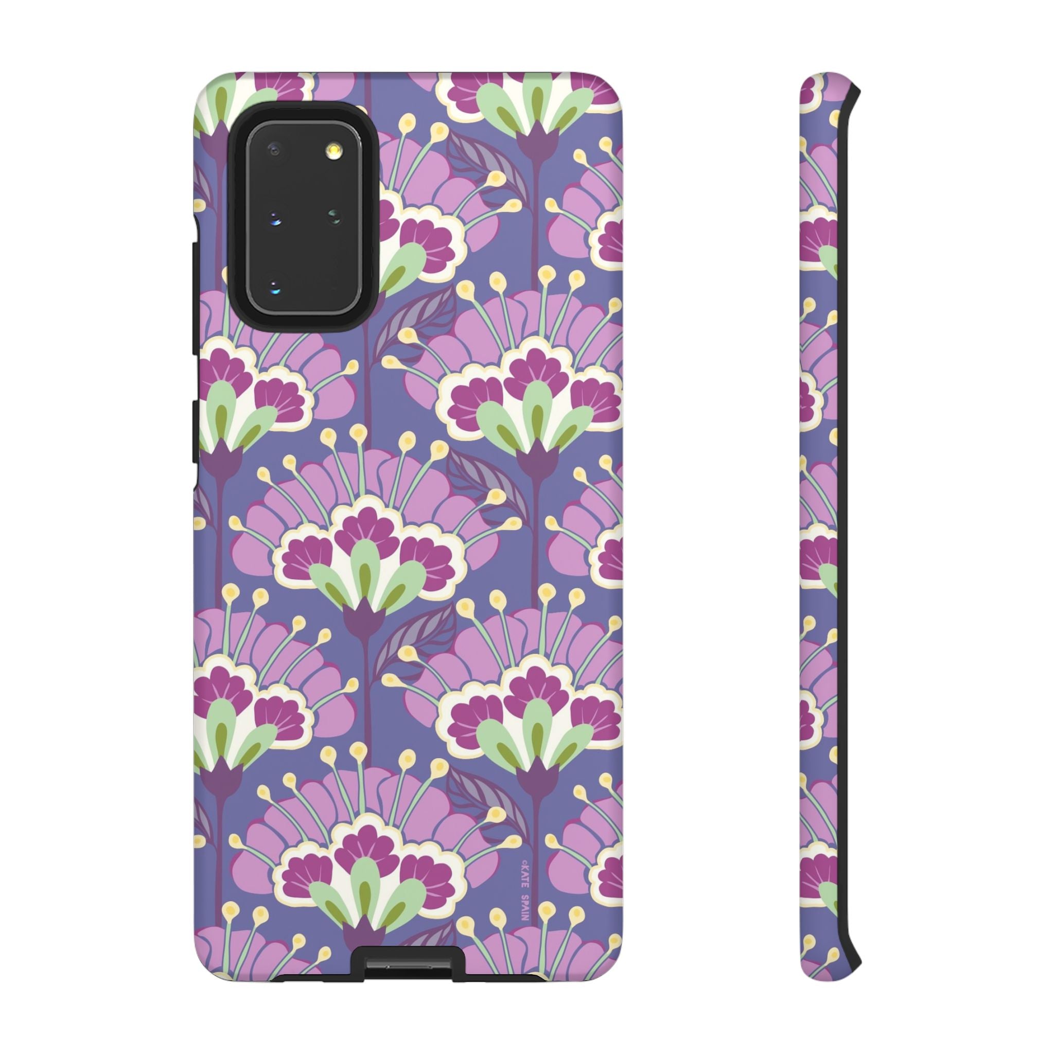 Luxury Lantern Flower Samsung Galaxy S20+ Case – Matte | mauve, purple, lime green floral print